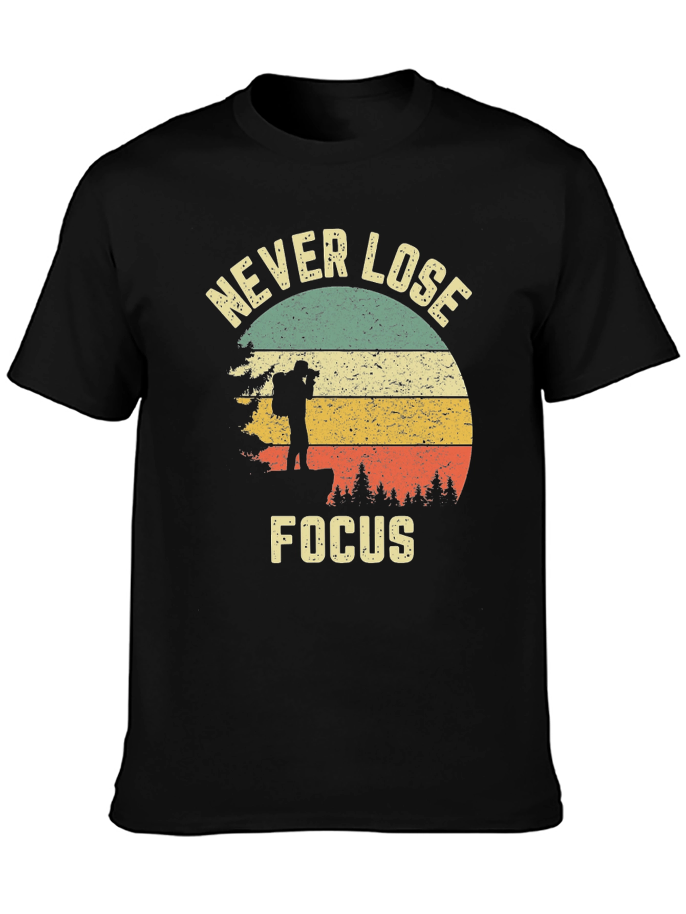 Black Never Lose Focus Graphic Tee view 3