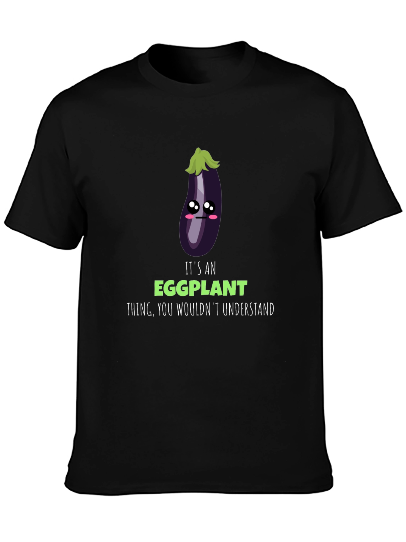 Black It's an Eggplant Thing - Funny Graphic T-Shirt view 3