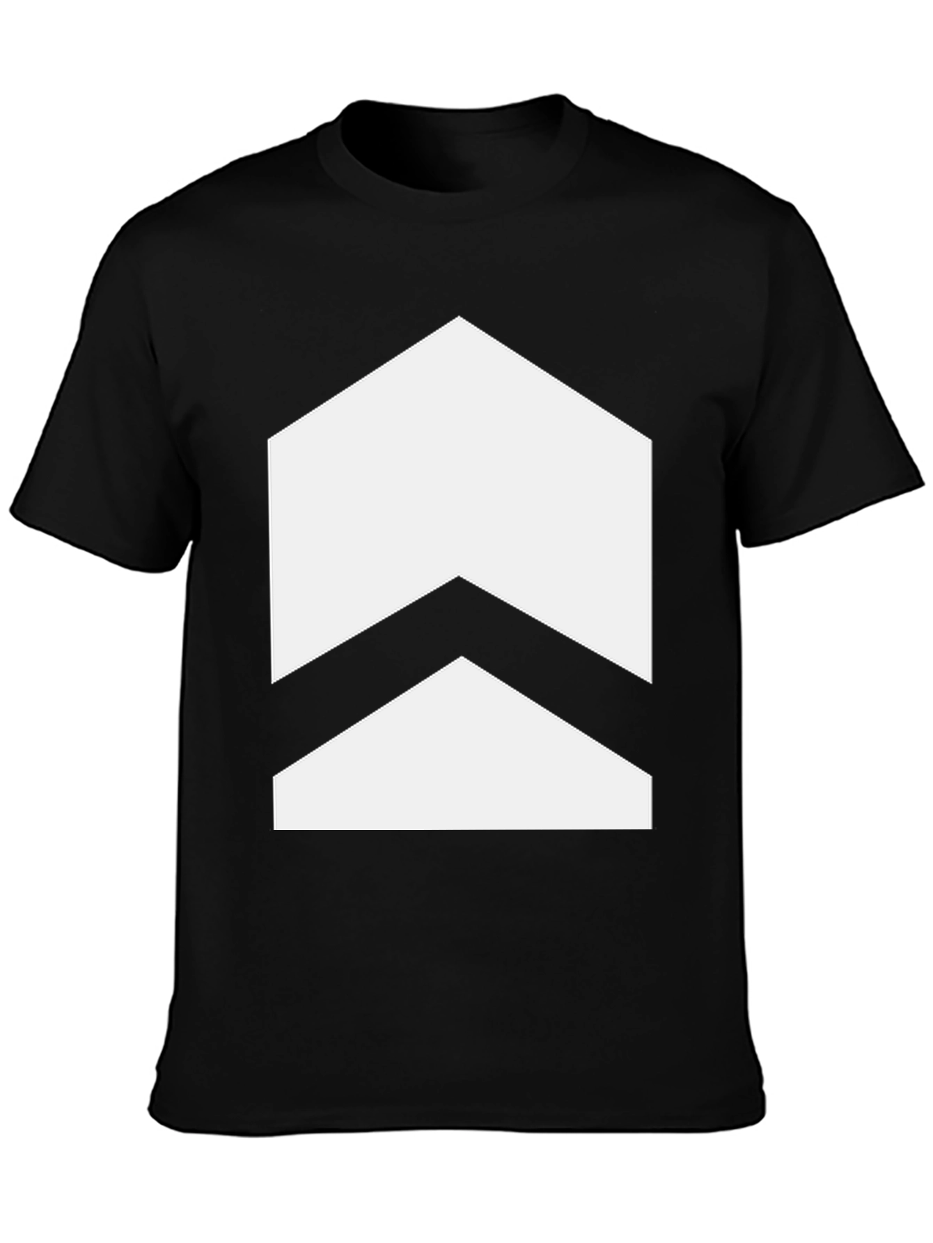 Black Chevron Graphic Tee - Stylish Arrow Design view 3