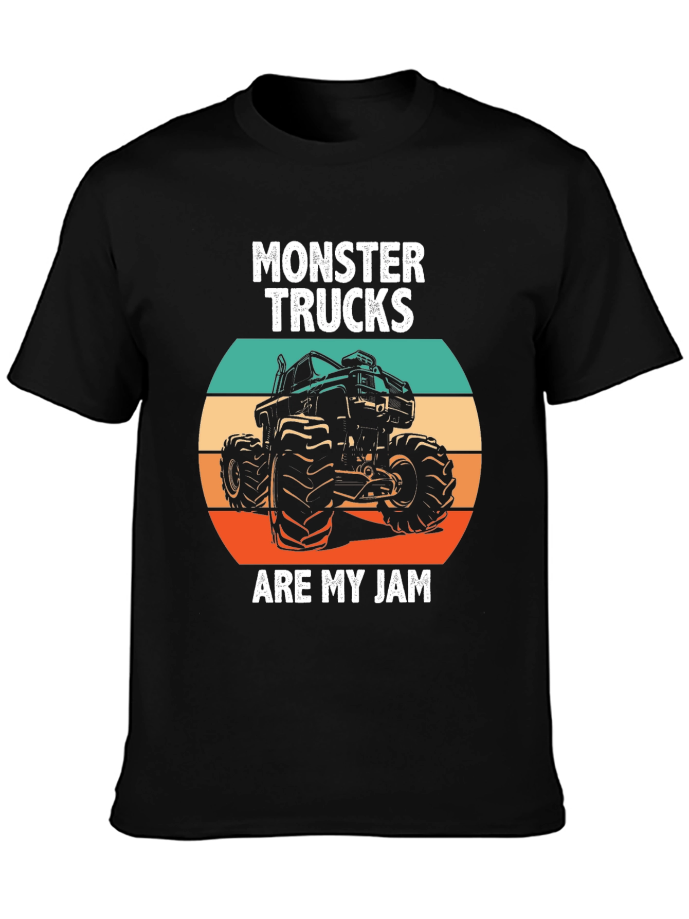 Black Monster Truck Jam Tee - Bold Graphic Print T-Shirt view 3