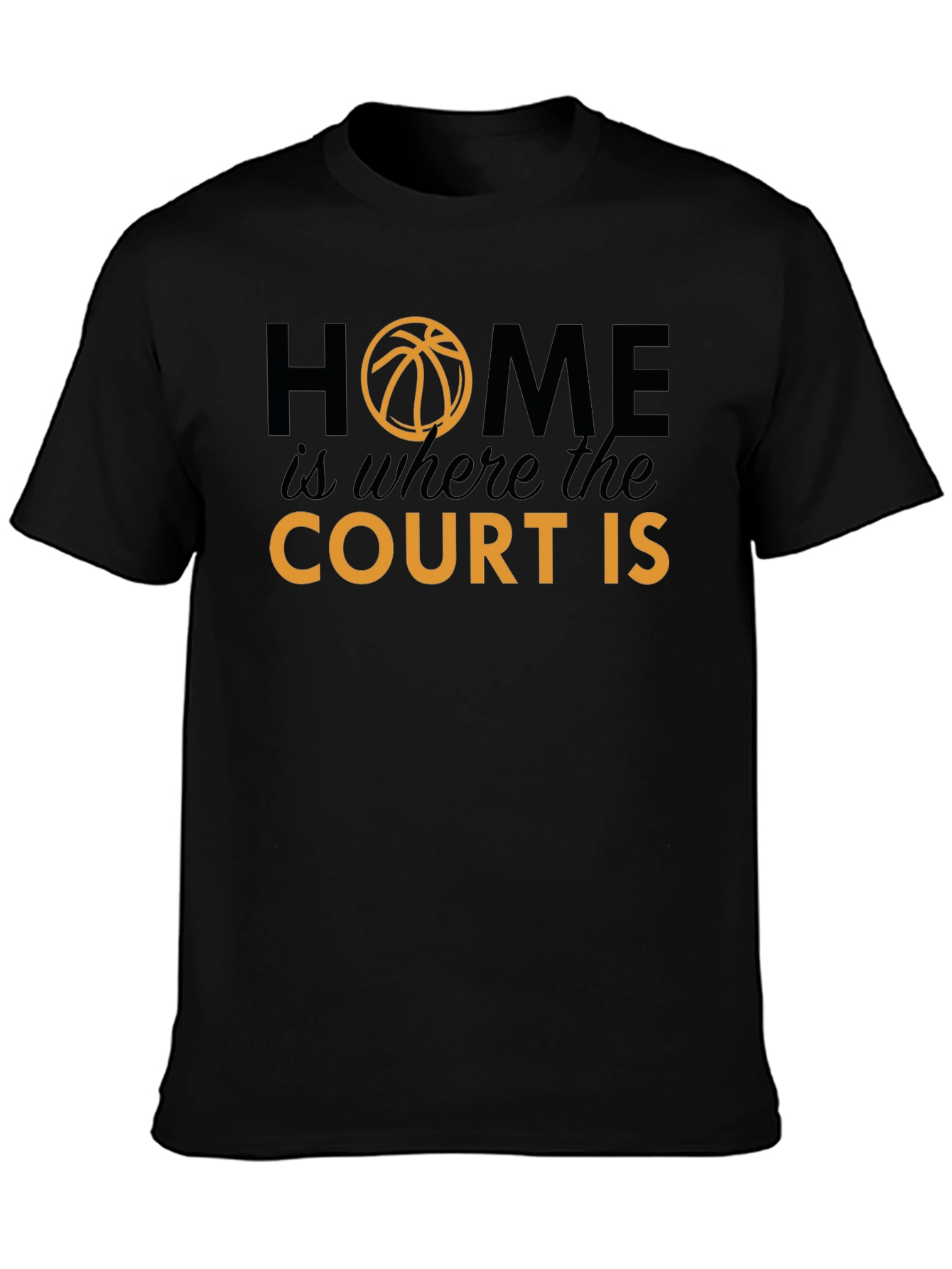 Black Home Is Where The Court Is Graphic T-Shirt view 3
