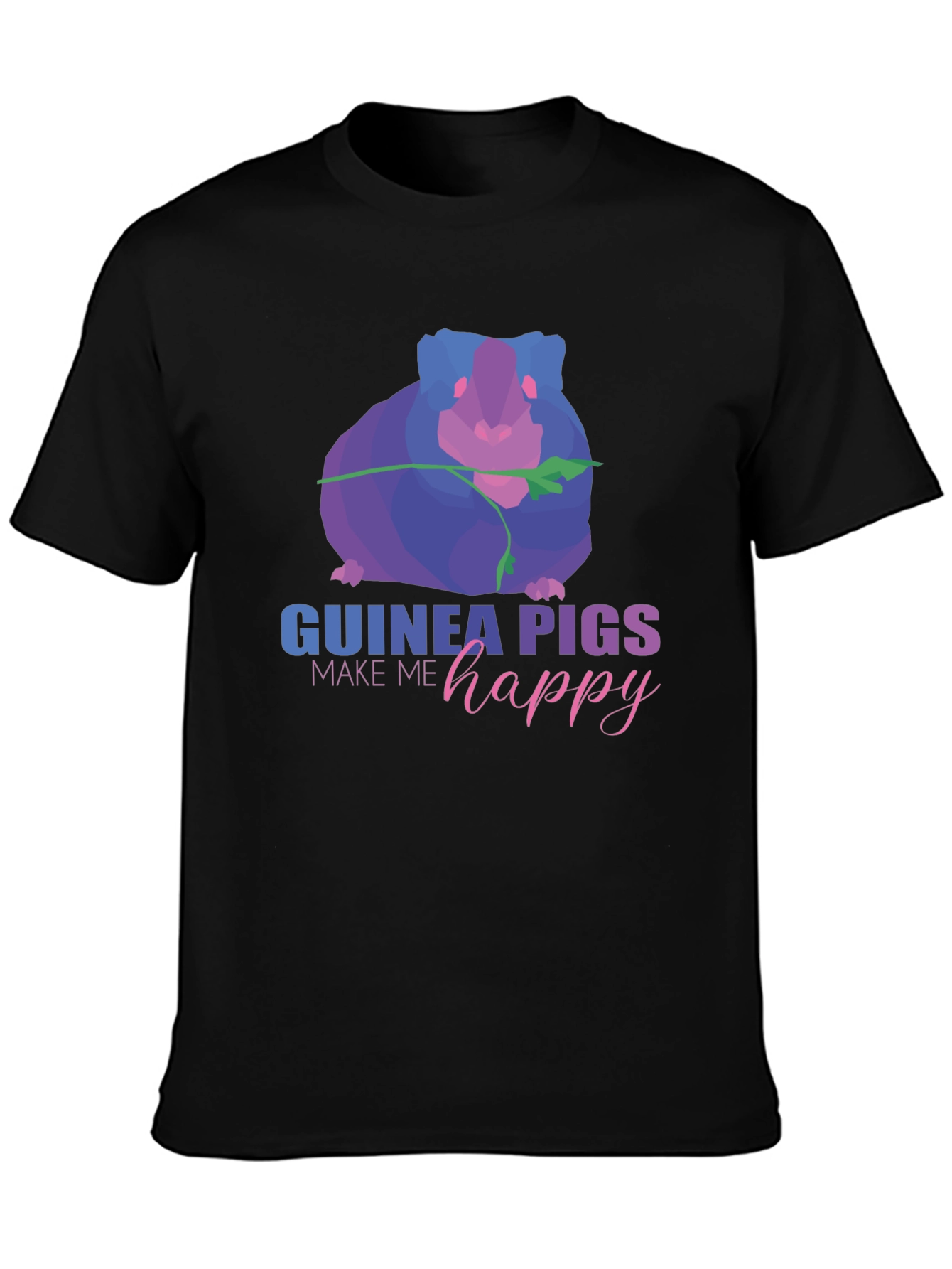 Black Guinea Pig Graphic Tee - Make Me Happy view 3