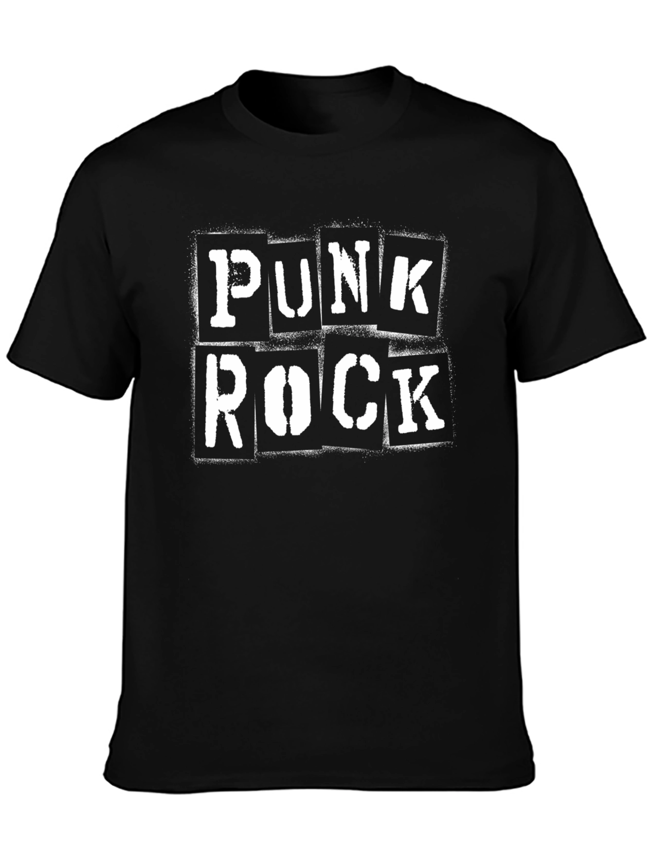 Black Punk Rock Graphic T-Shirt - Classic Style view 3