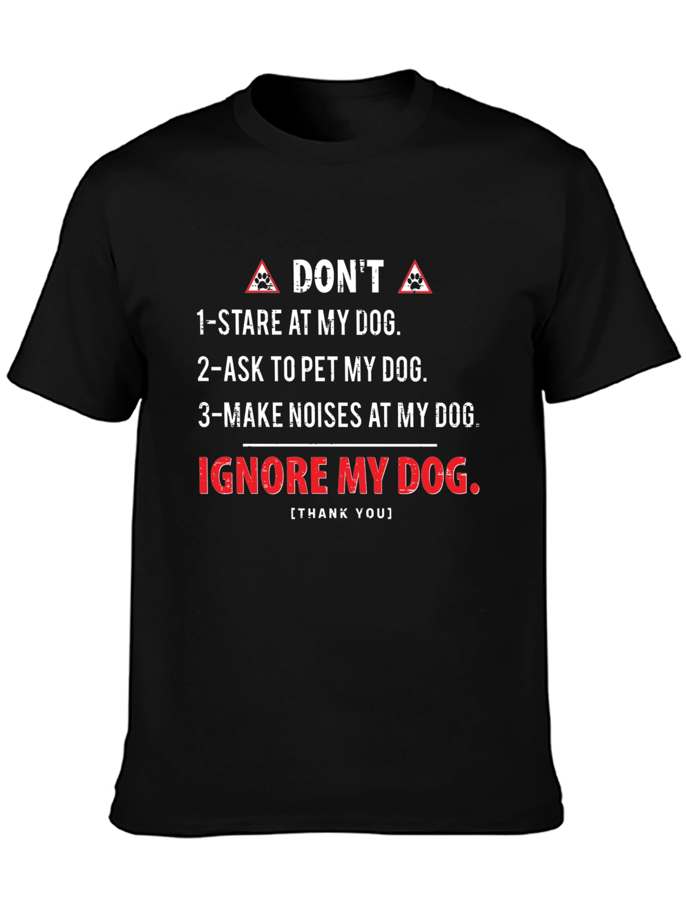 Black Dog Lover T-Shirt - Rules to Follow view 3