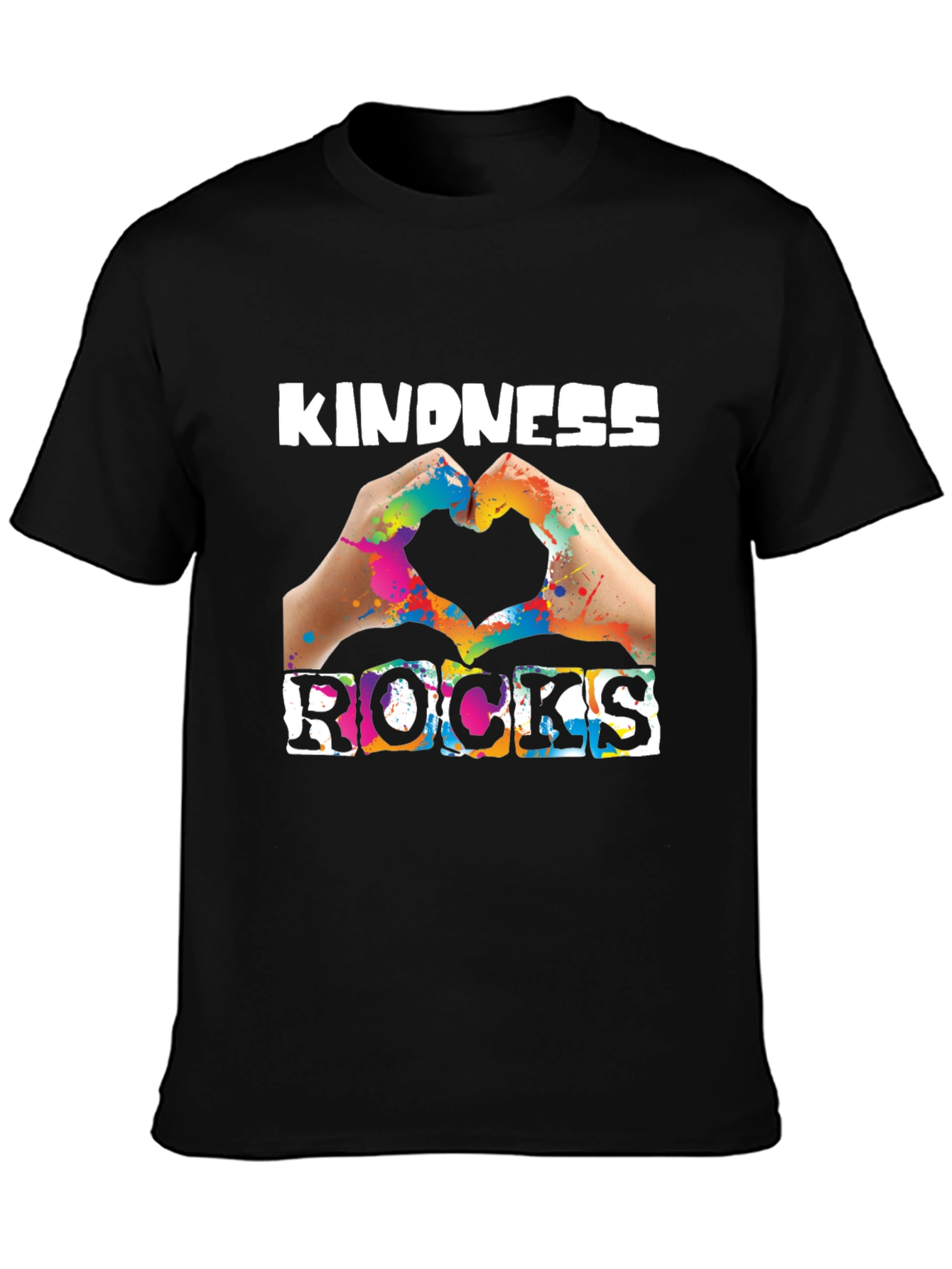 Black Kindness Rocks Graphic Tee - Black view 3