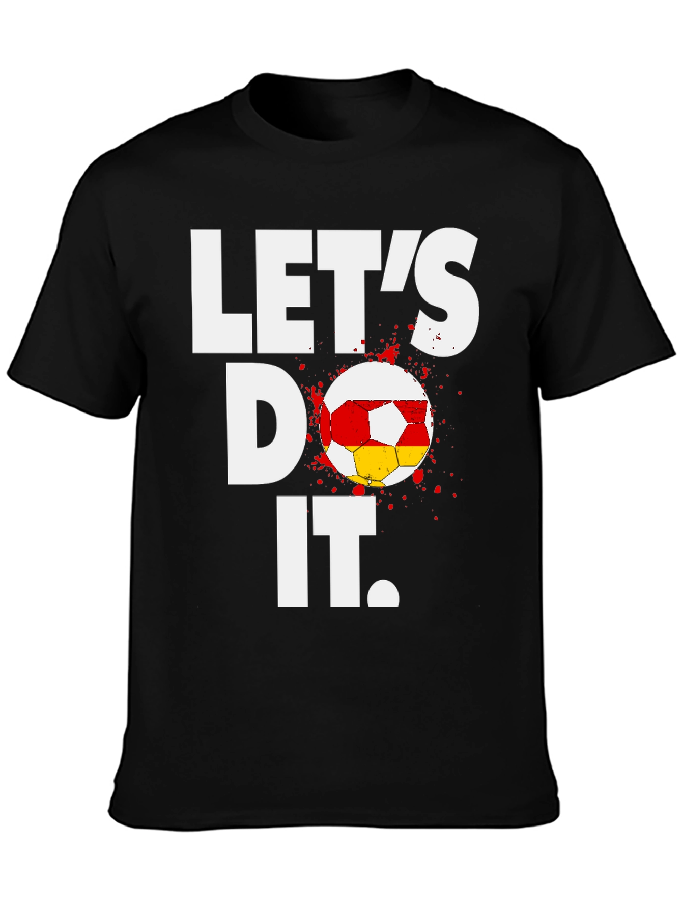 Black Let's Do It Soccer T-Shirt - Black Cotton Tee view 3