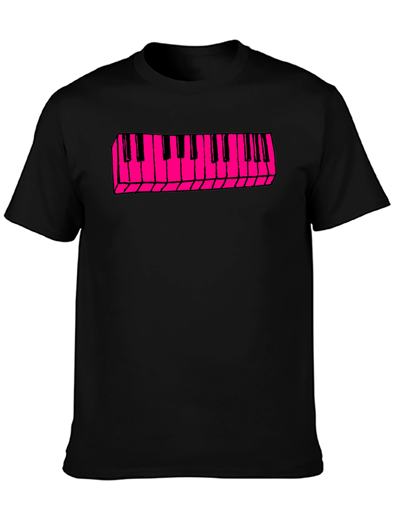 Black Keyboard T-Shirt - Retro Style view 3