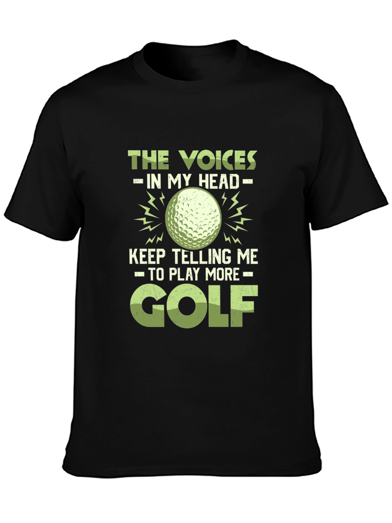 Black Voices in My Head Golf T-Shirt view 3