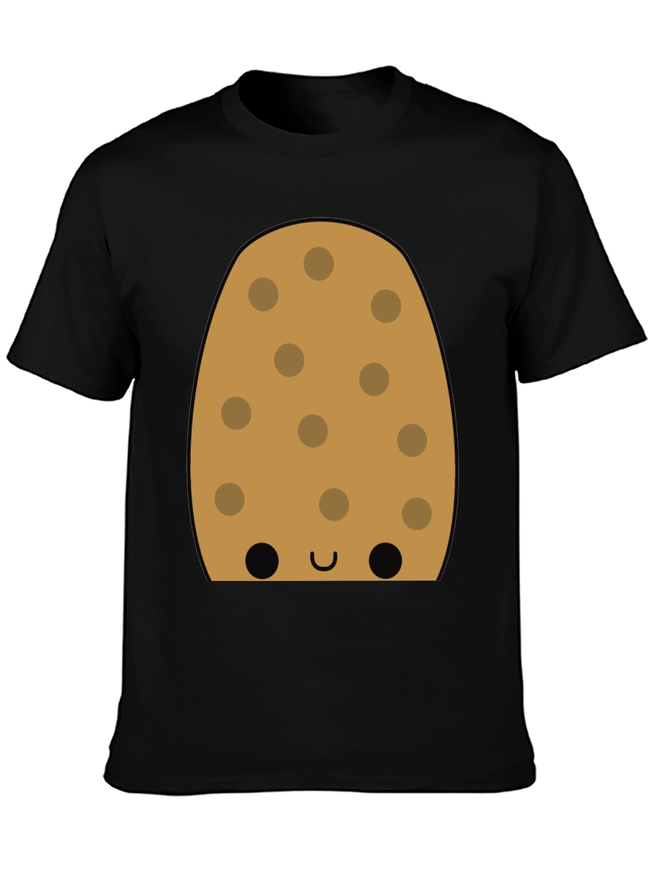 Black Cookie Character Graphic Tee - Fun Black T-Shirt view 3