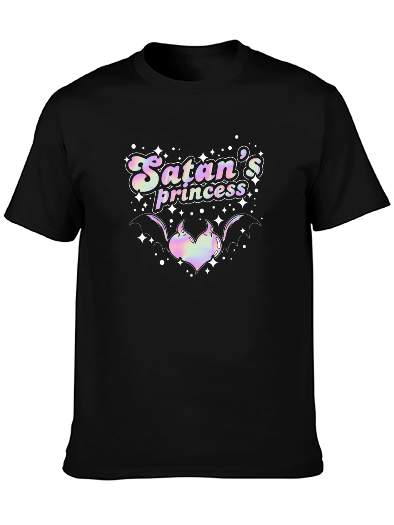 Black Satan's Princess Graphic T-Shirt - Unisex view 3
