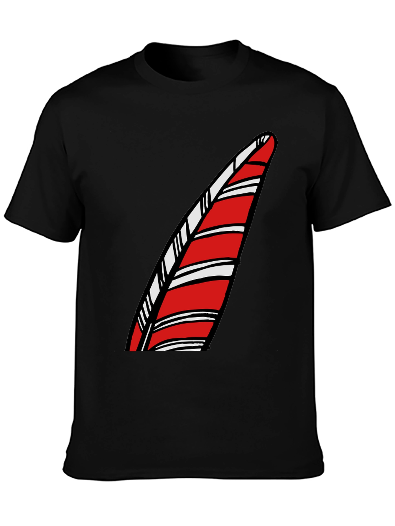 Black Candy Cane Striped T-Shirt - Festive Holiday Style view 3