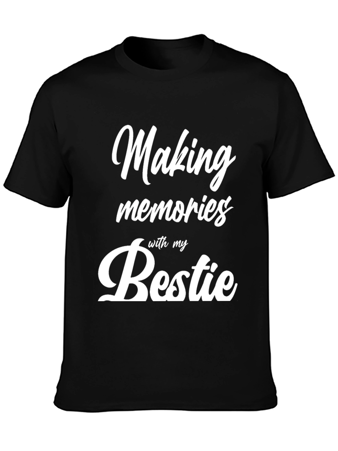 Black Making Memories with My Bestie Black T-Shirt view 3