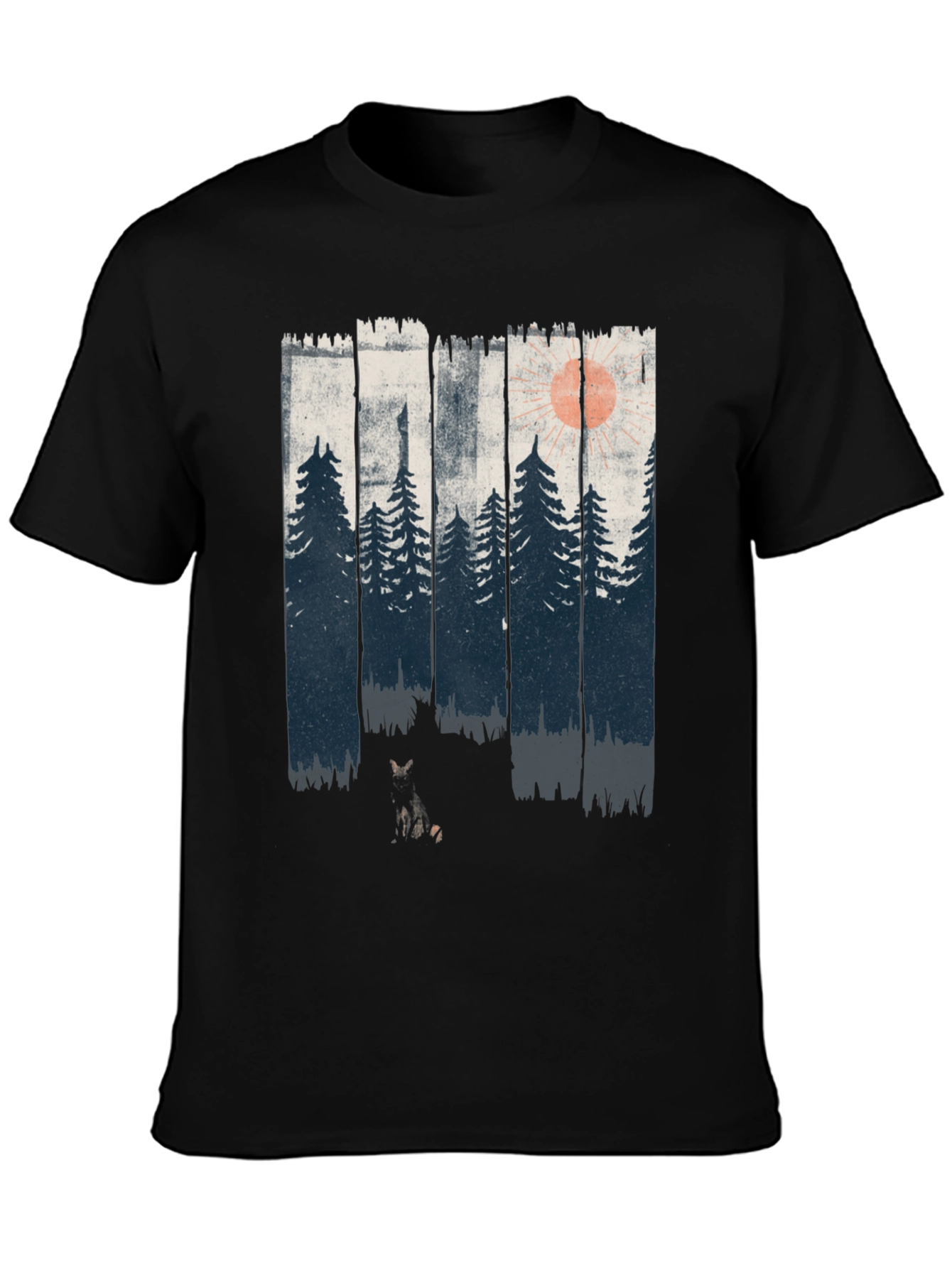 Black Forest Scene T-Shirt - Nature Lover's Tee view 3