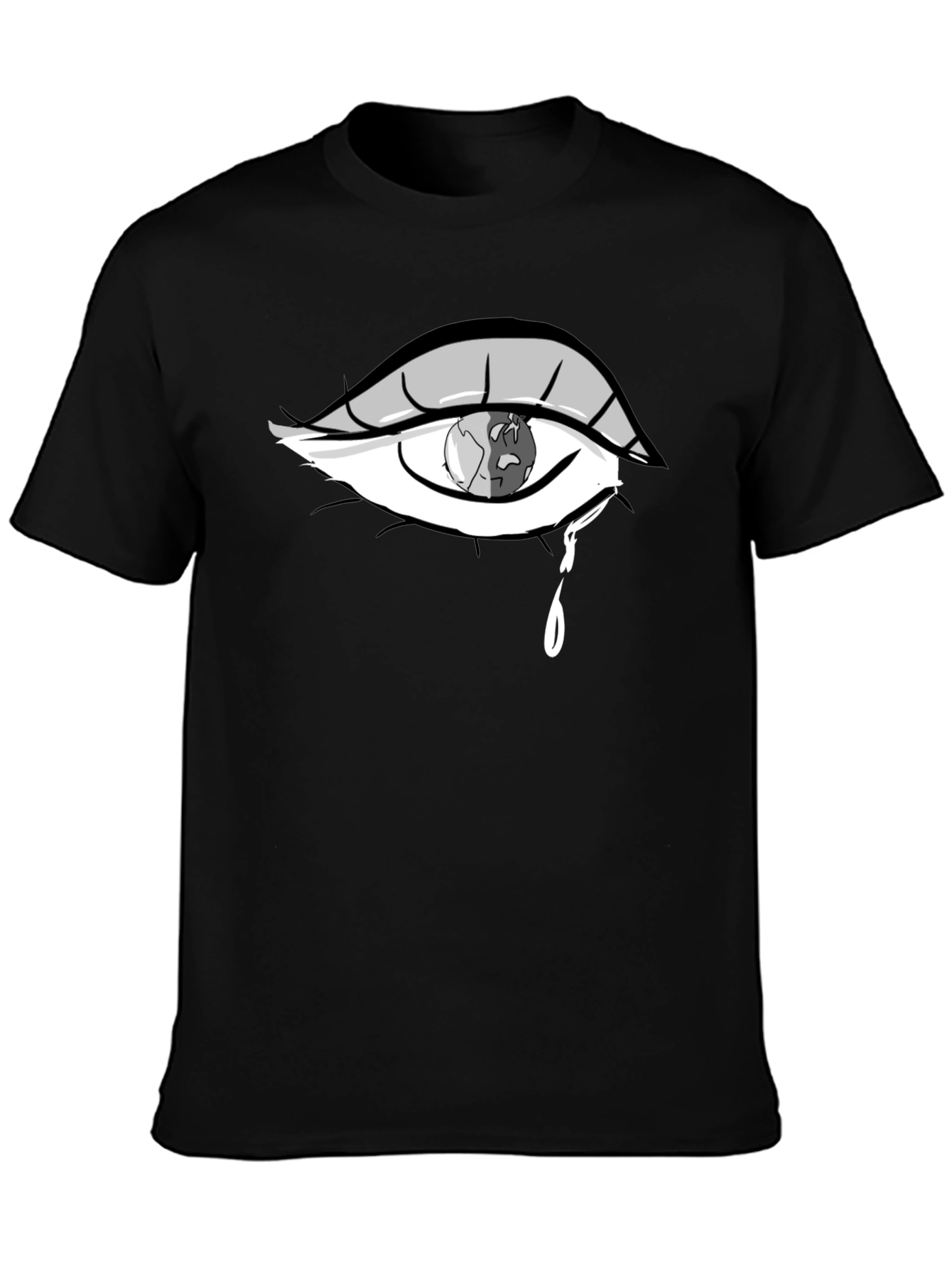 Black Eye Crying Earth T-Shirt view 3