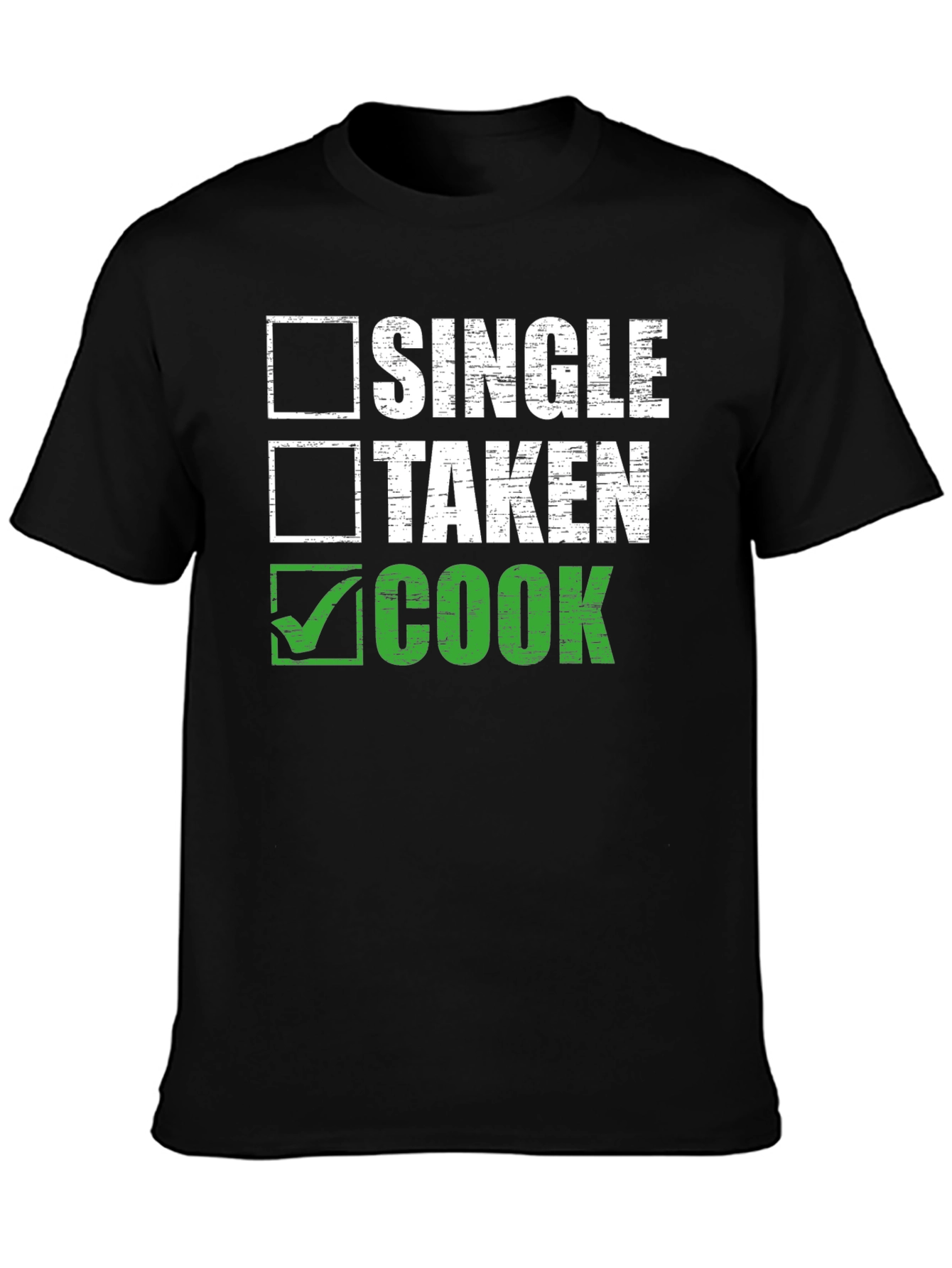 Black Single Taken Cook T-Shirt view 3