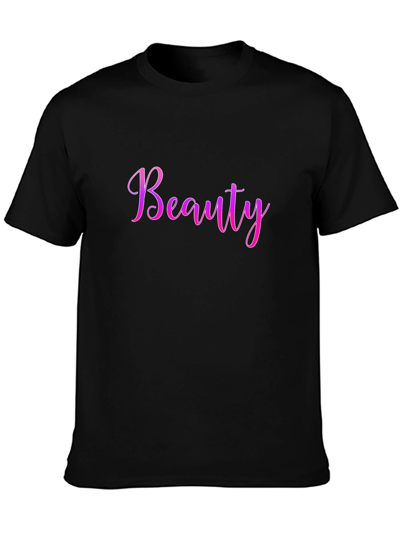Black Beauty Scripted Tee - Stylish Cotton Blend Casual Wear view 3