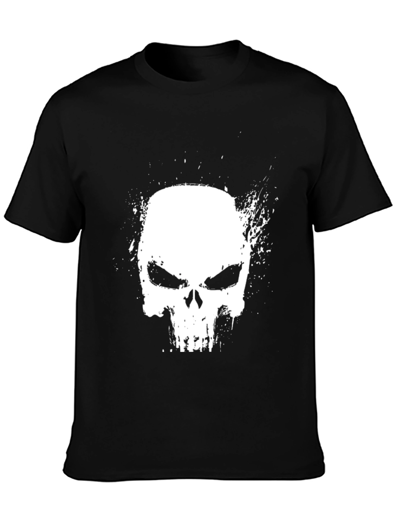 Black Skull Graphic Black T-Shirt view 3