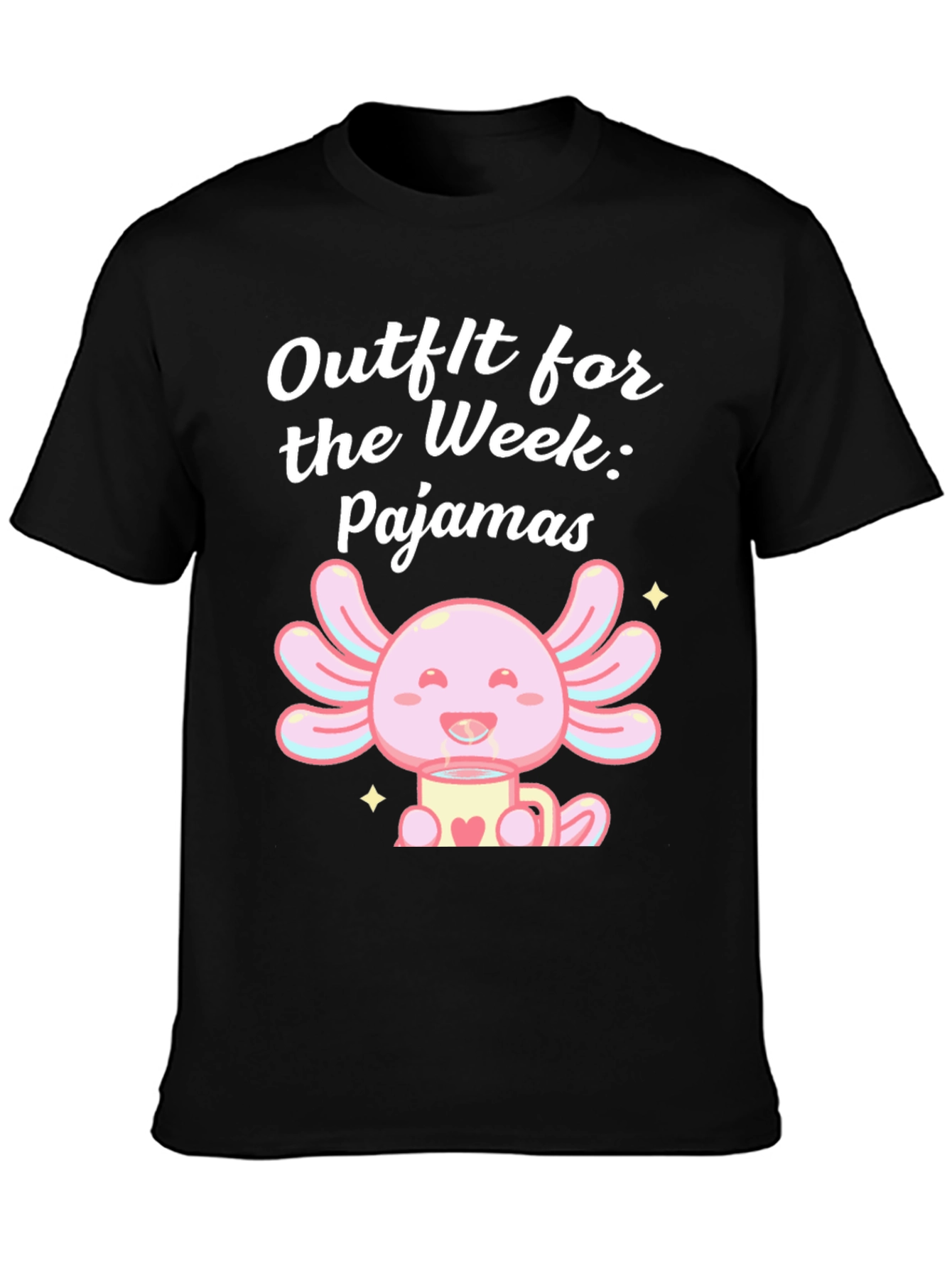 Black Outfit for the Week Pajamas T-Shirt view 3