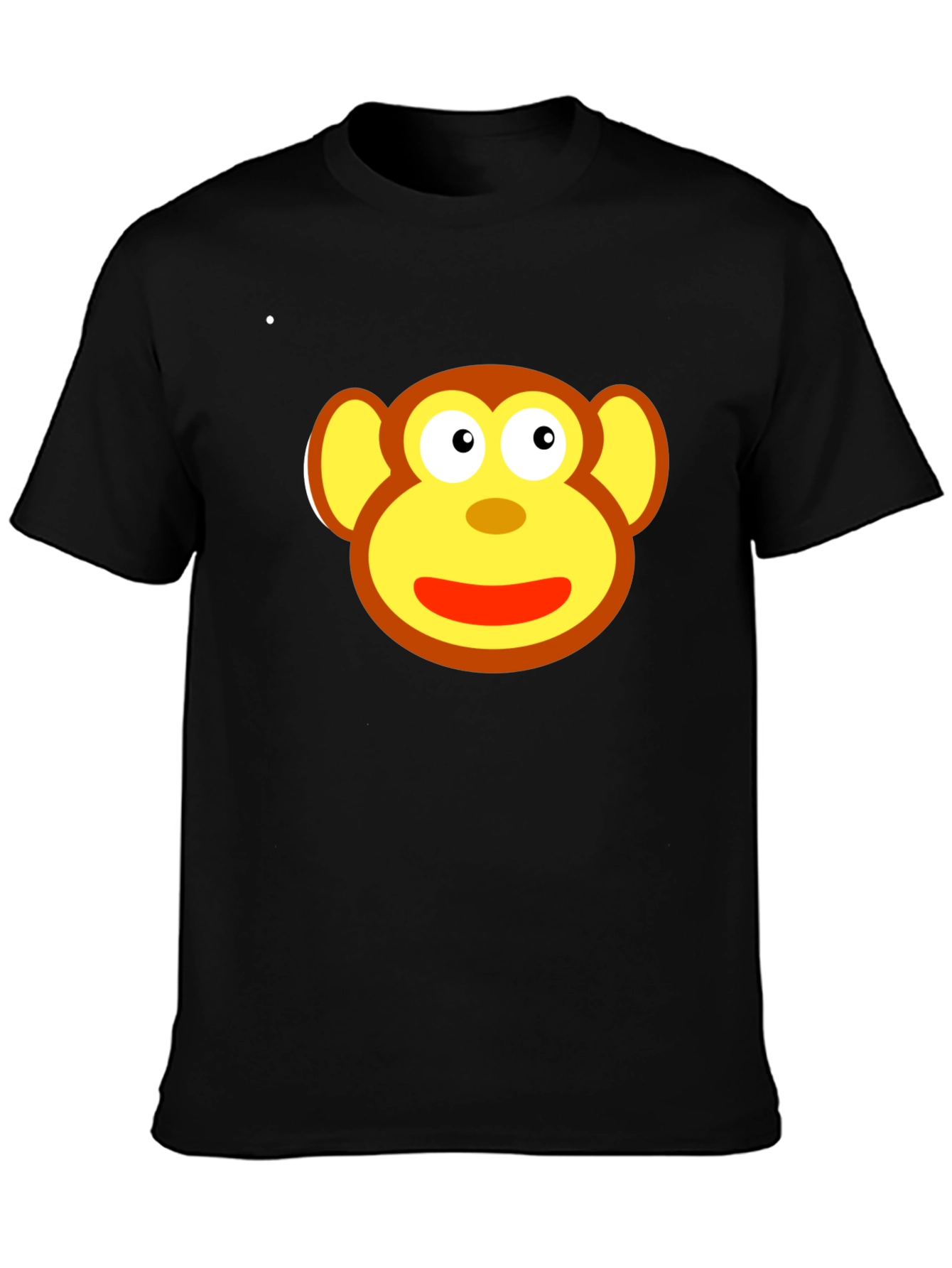 Black Monkey Face Graphic Tee - Fun & Playful Design view 3