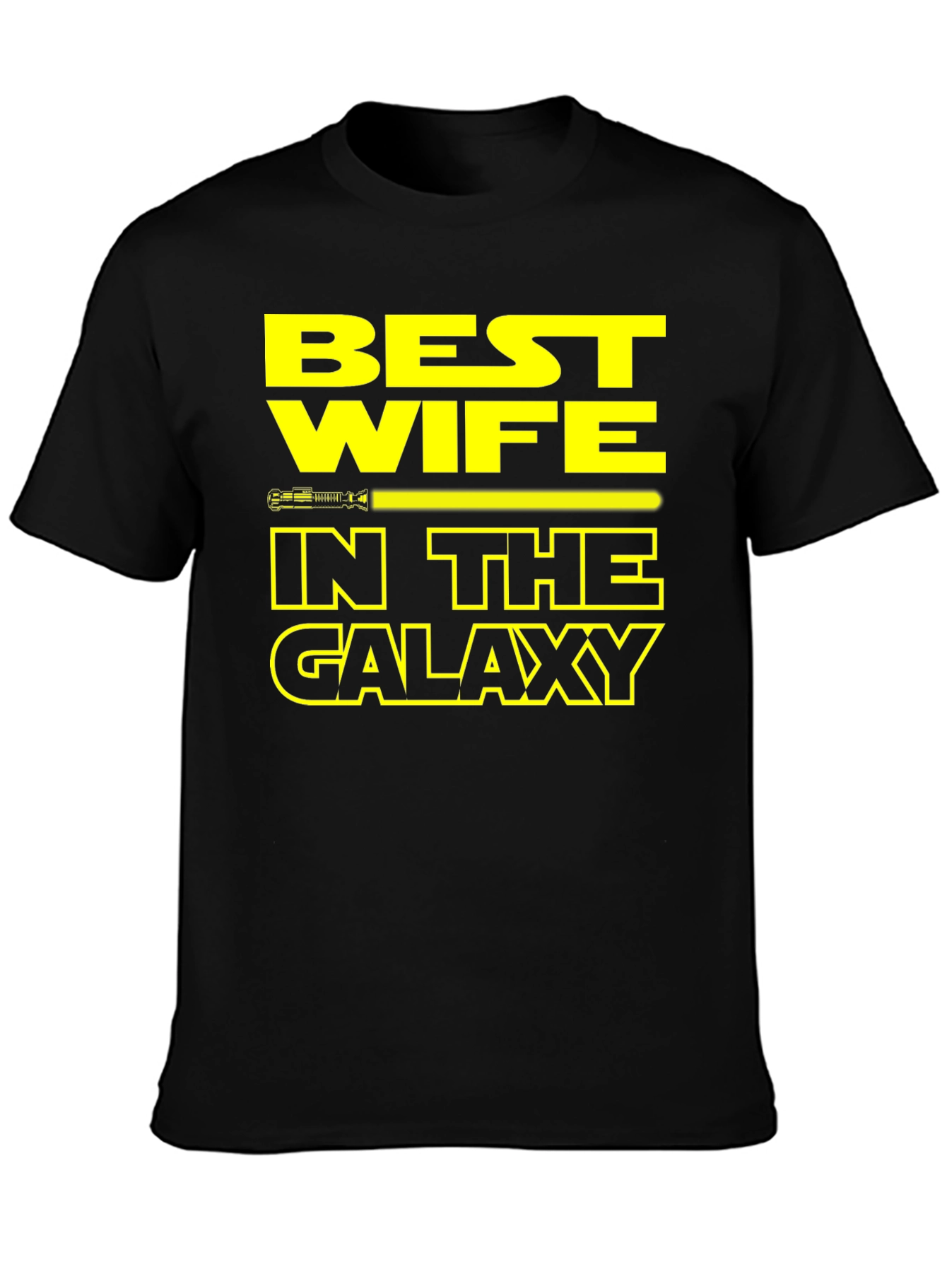 Black Best Wife in the Galaxy T-Shirt Star Wars Gift view 3