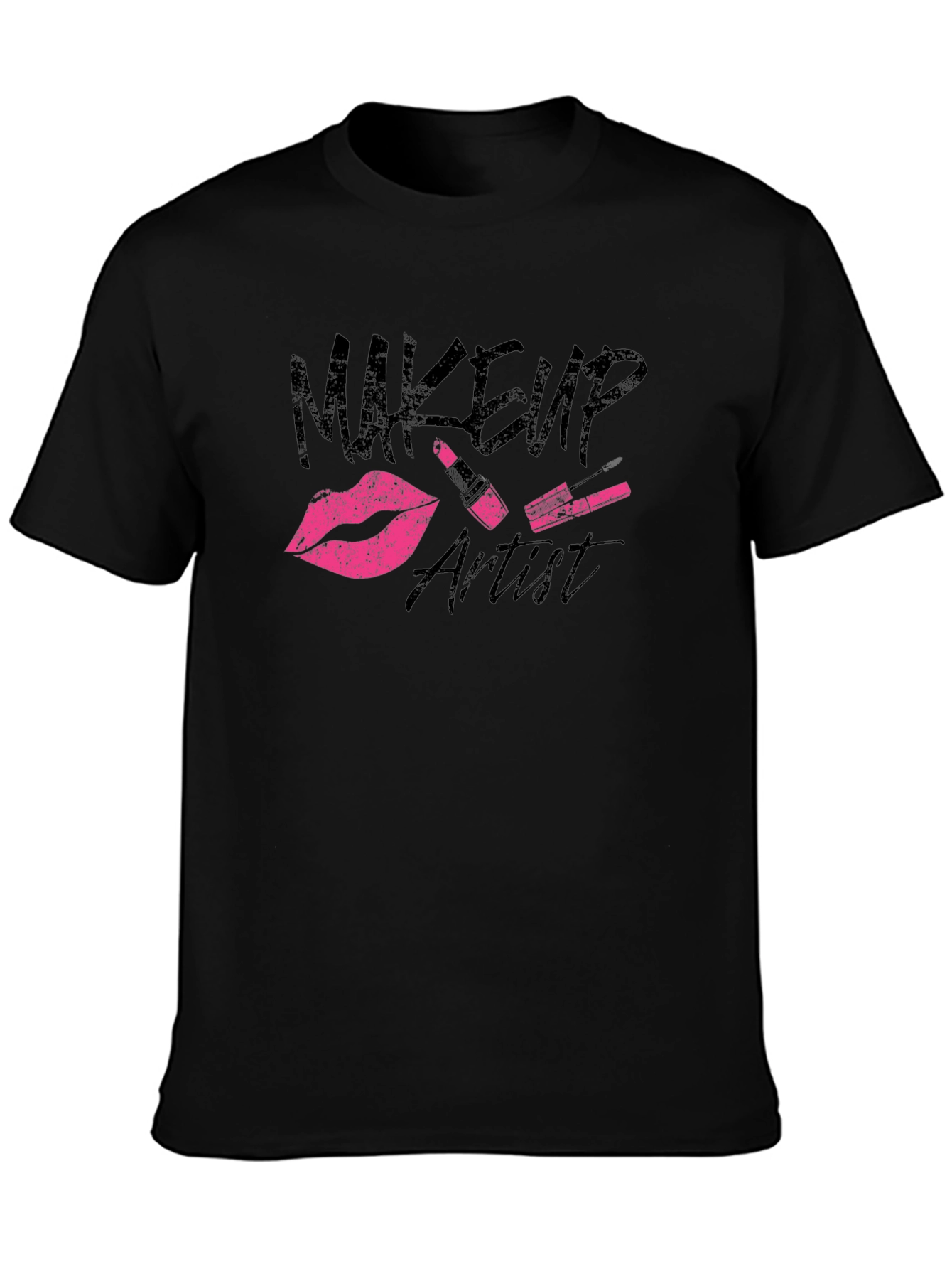 Black Makeup Artist Graphic T-Shirt - Black view 3