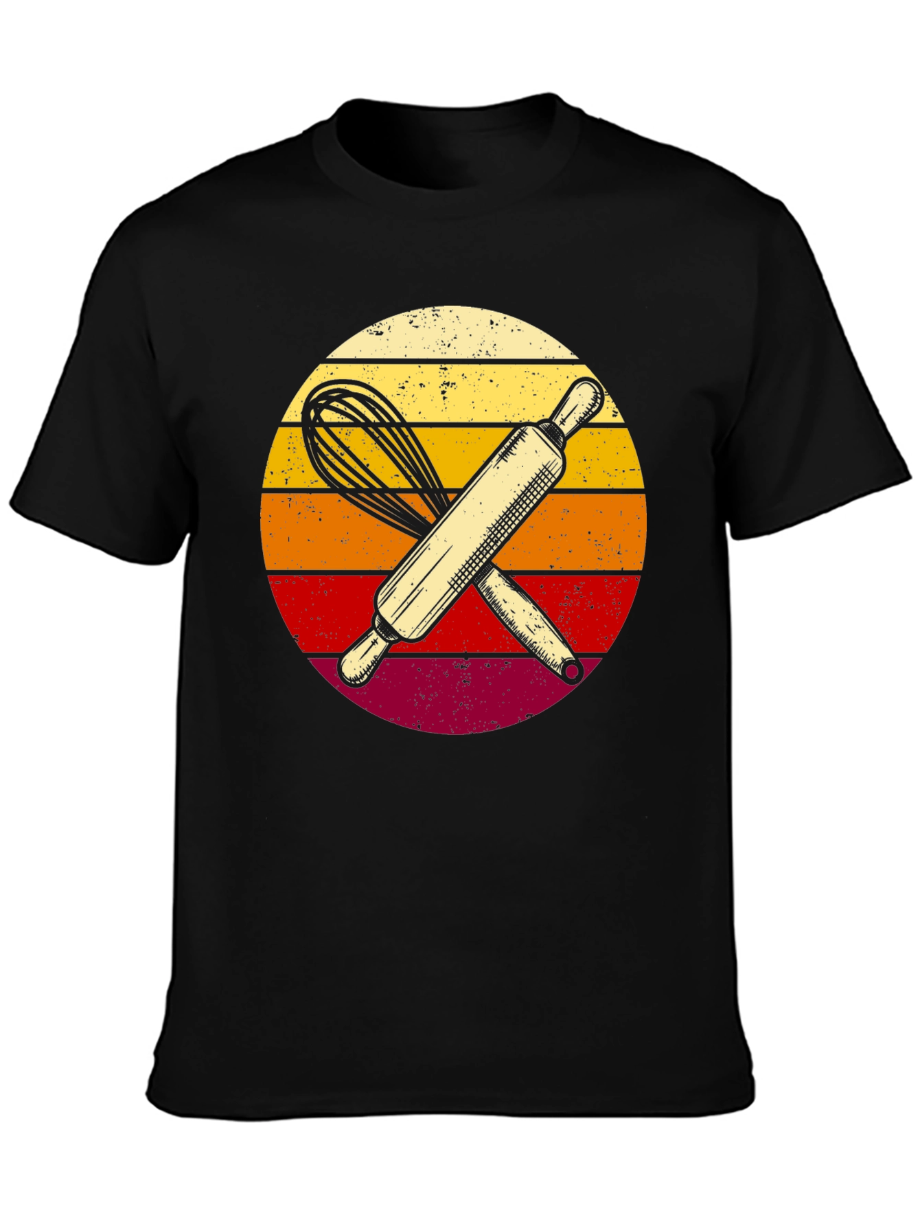 Black Baker Retro Sunset T-Shirt view 3