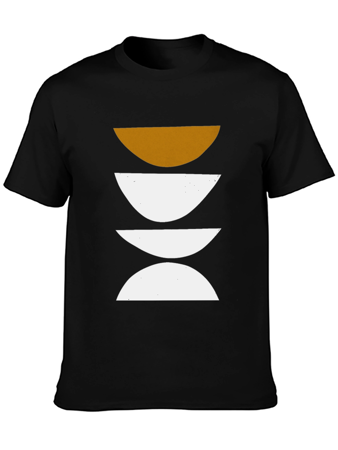 Black Modern Geometric Tee - Abstract Design view 3