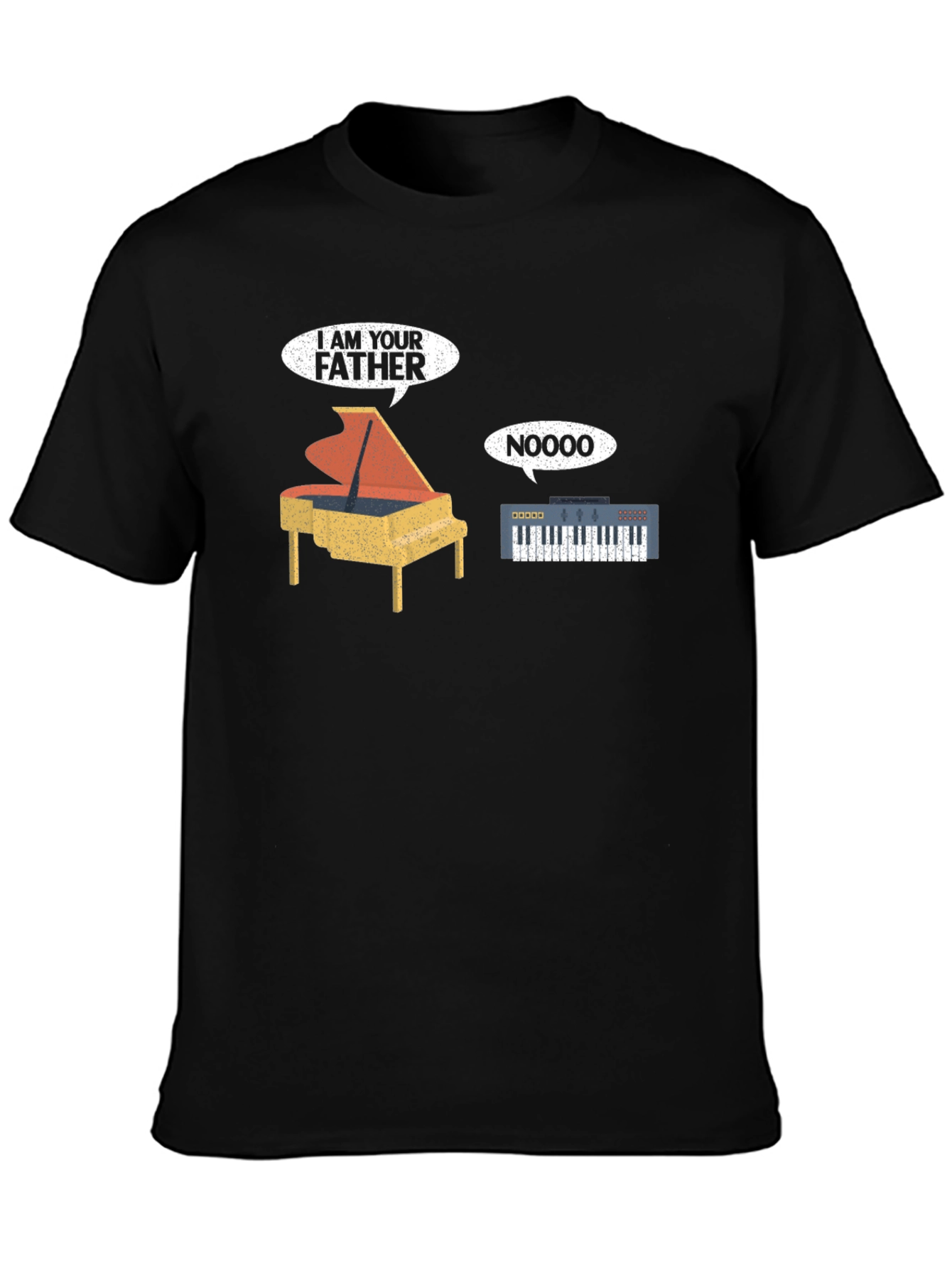 Black I Am Your Father Piano T-Shirt view 3