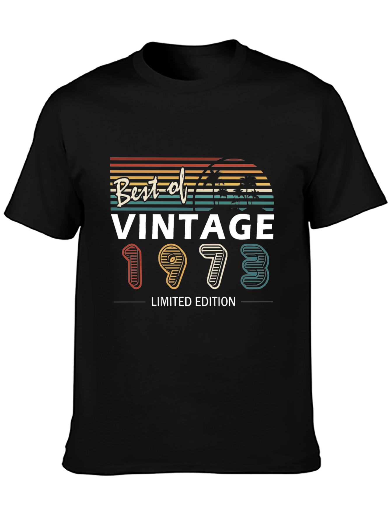 Black Vintage 1973 Limited Edition T-Shirt view 3