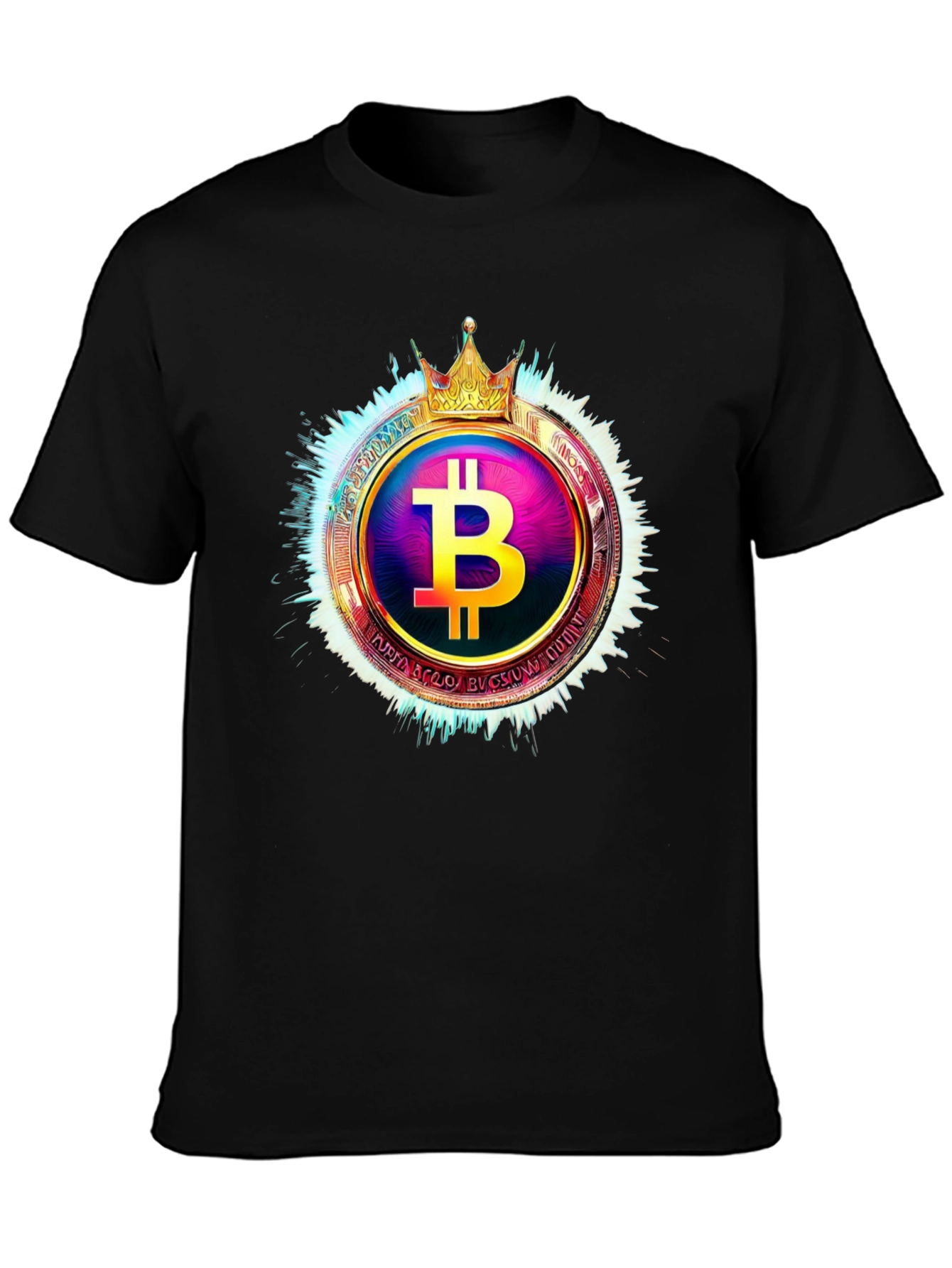 Black Bitcoin King T-Shirt - Crypto Currency Tee view 3
