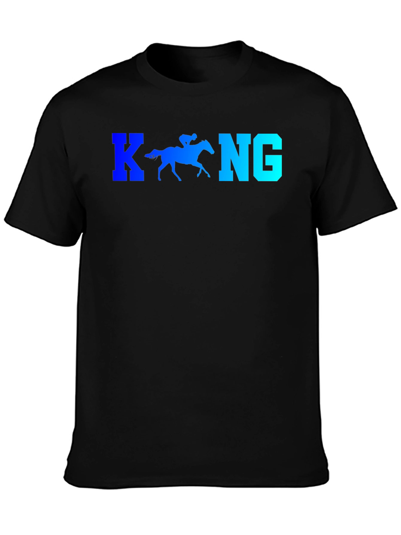 Black Horse Racing Tee - King Style Graphic T-Shirt view 3