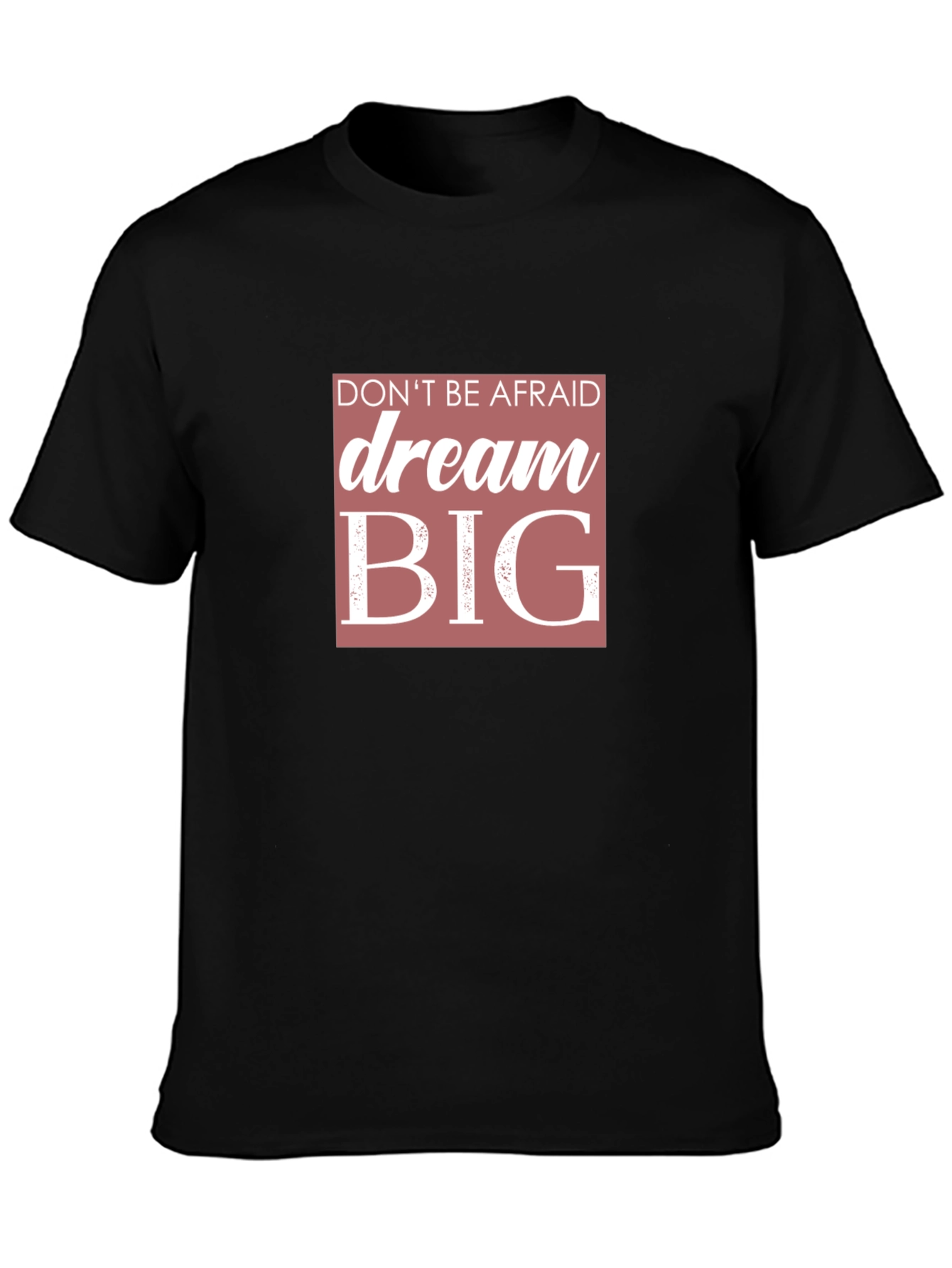 Black Dream Big Graphic Tee - Inspirational Design view 3