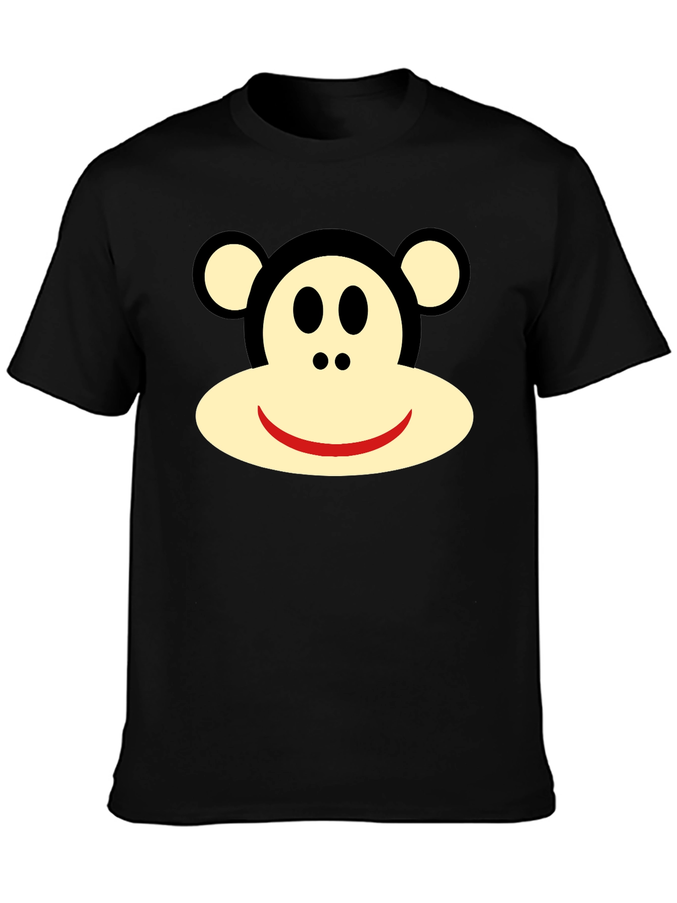 Black Sock Monkey Black Tee - Classic Cartoon view 3