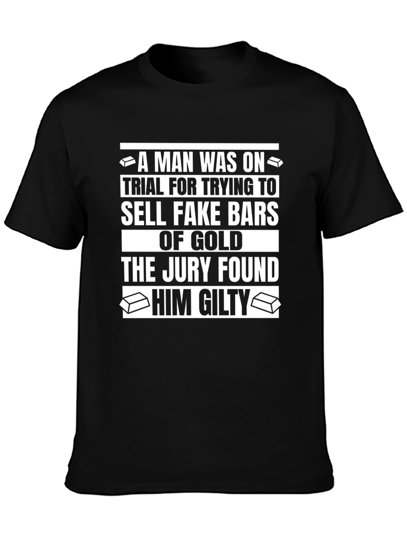 Black A Man Was On Trial T-Shirt view 3