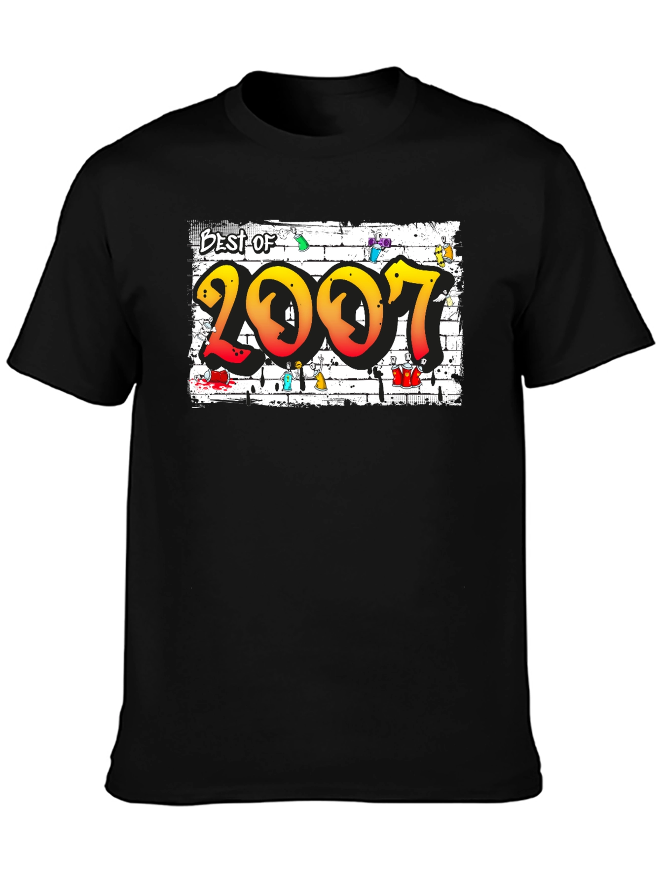 Black Best of 2007 Graffiti T-Shirt view 3