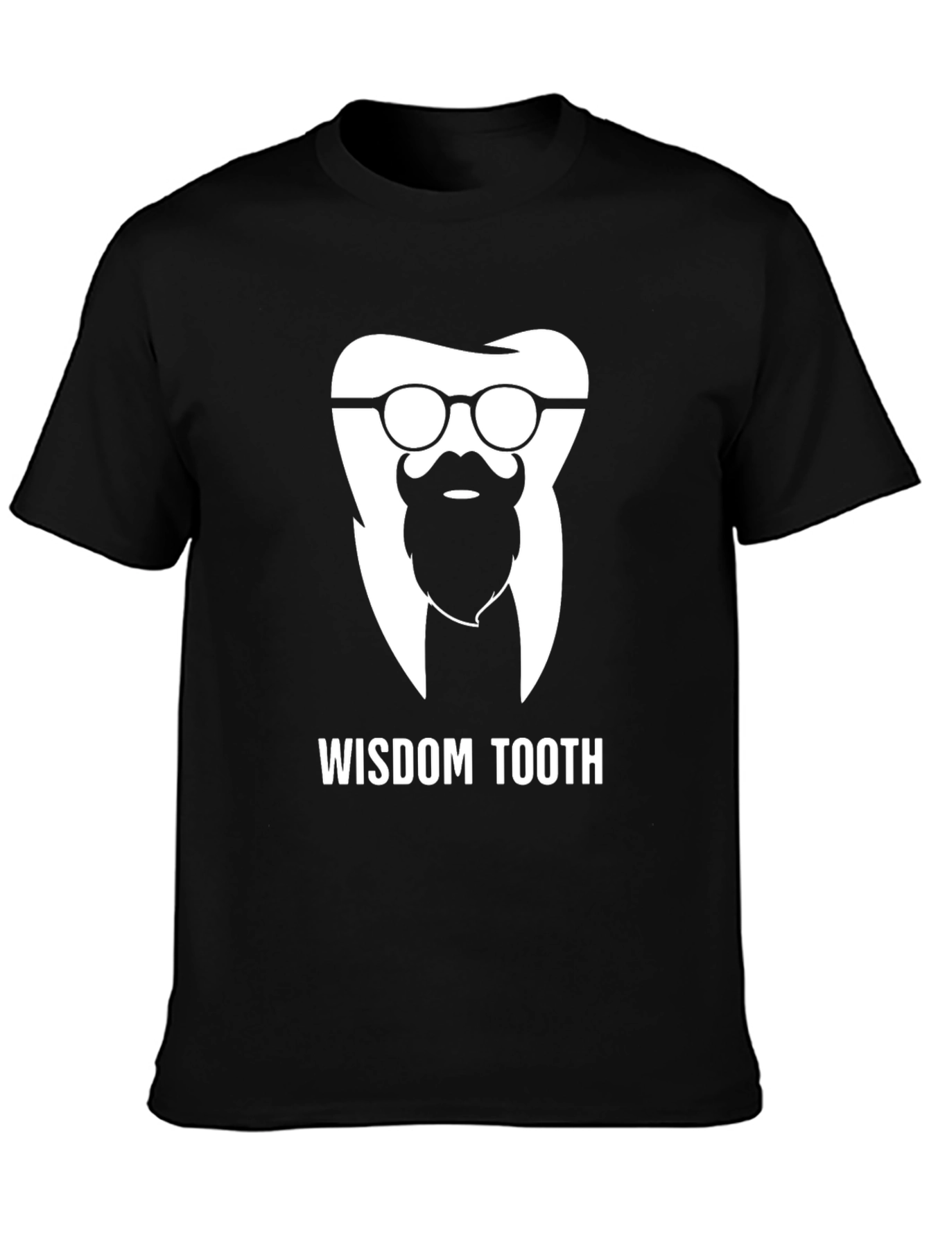 Black Wisdom Tooth Graphic Tee - Funny Dentist T-Shirt view 3