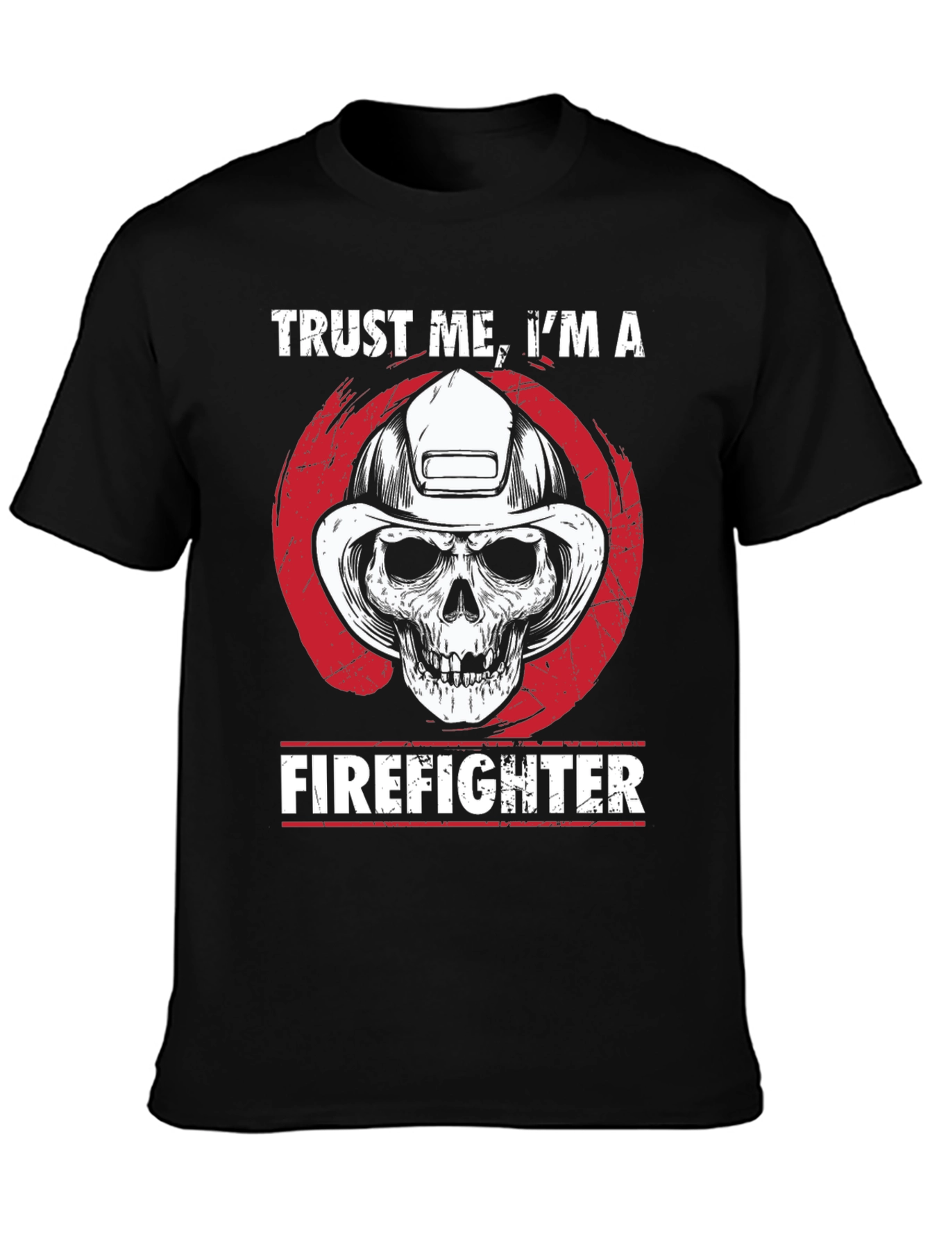 Black Trust Me, I'm A Firefighter T-Shirt view 3