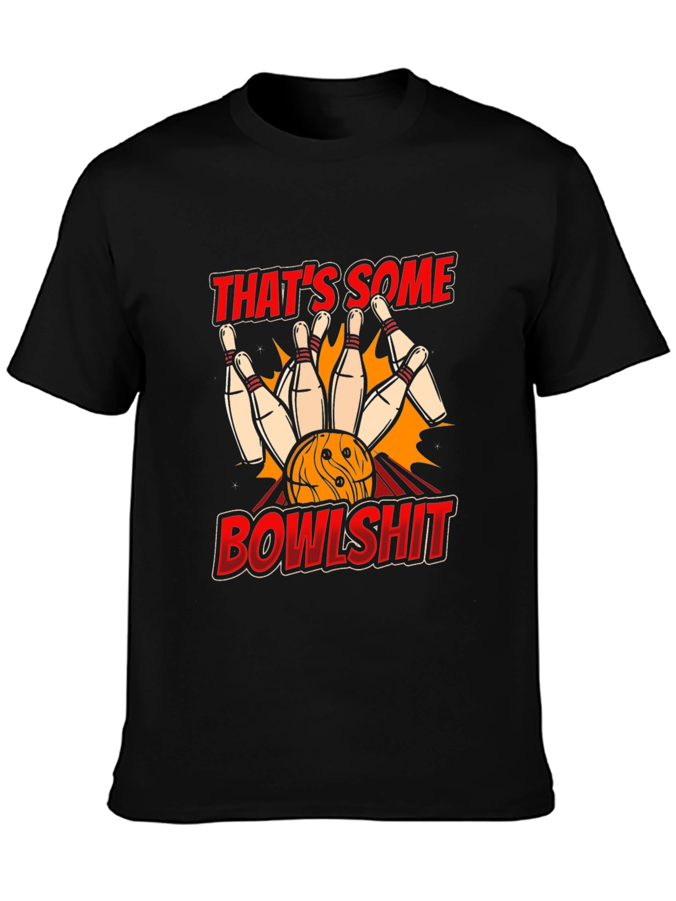 Black That's Some Bowlshit T-Shirt view 3
