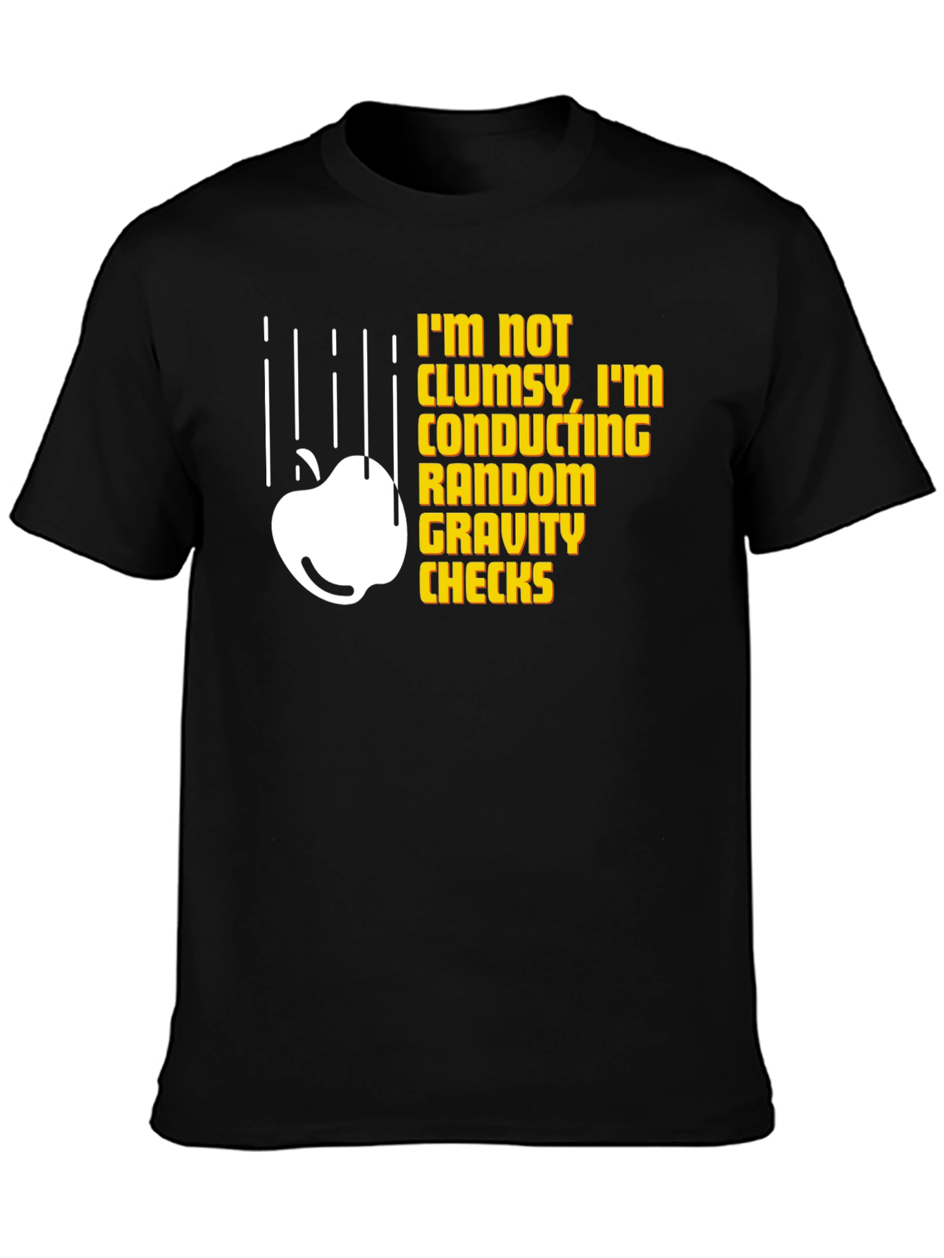 Black Gravity Check Graphic T-Shirt view 3