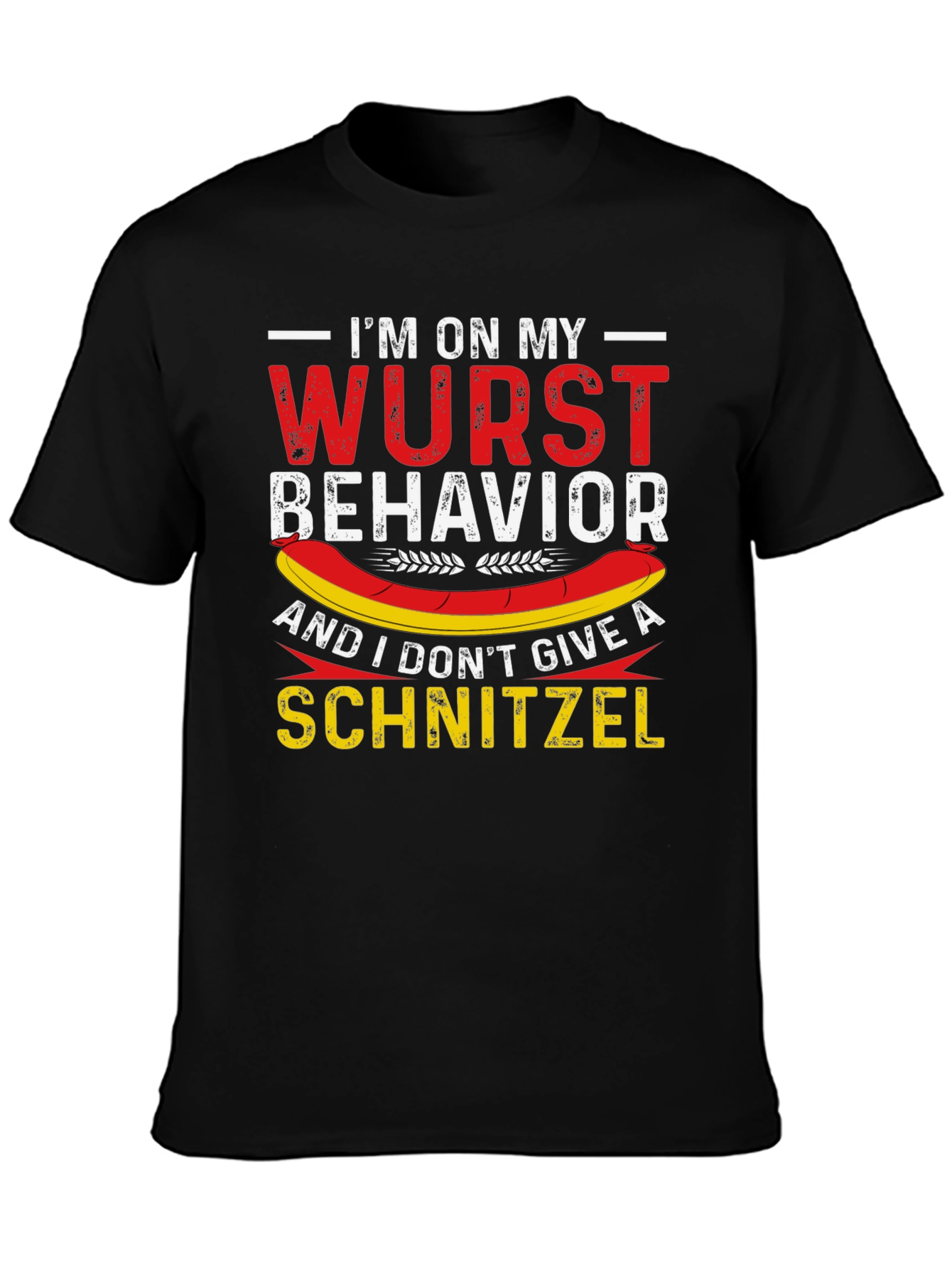Black Wurst Behavior Funny German T-Shirt view 3