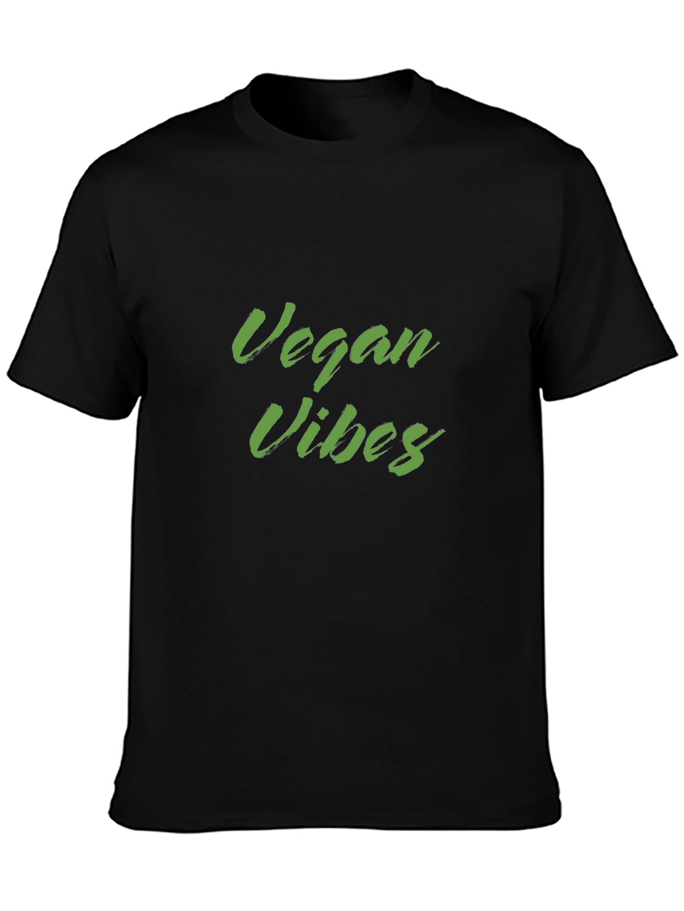 Black Vegan Vibes Black T-Shirt view 3