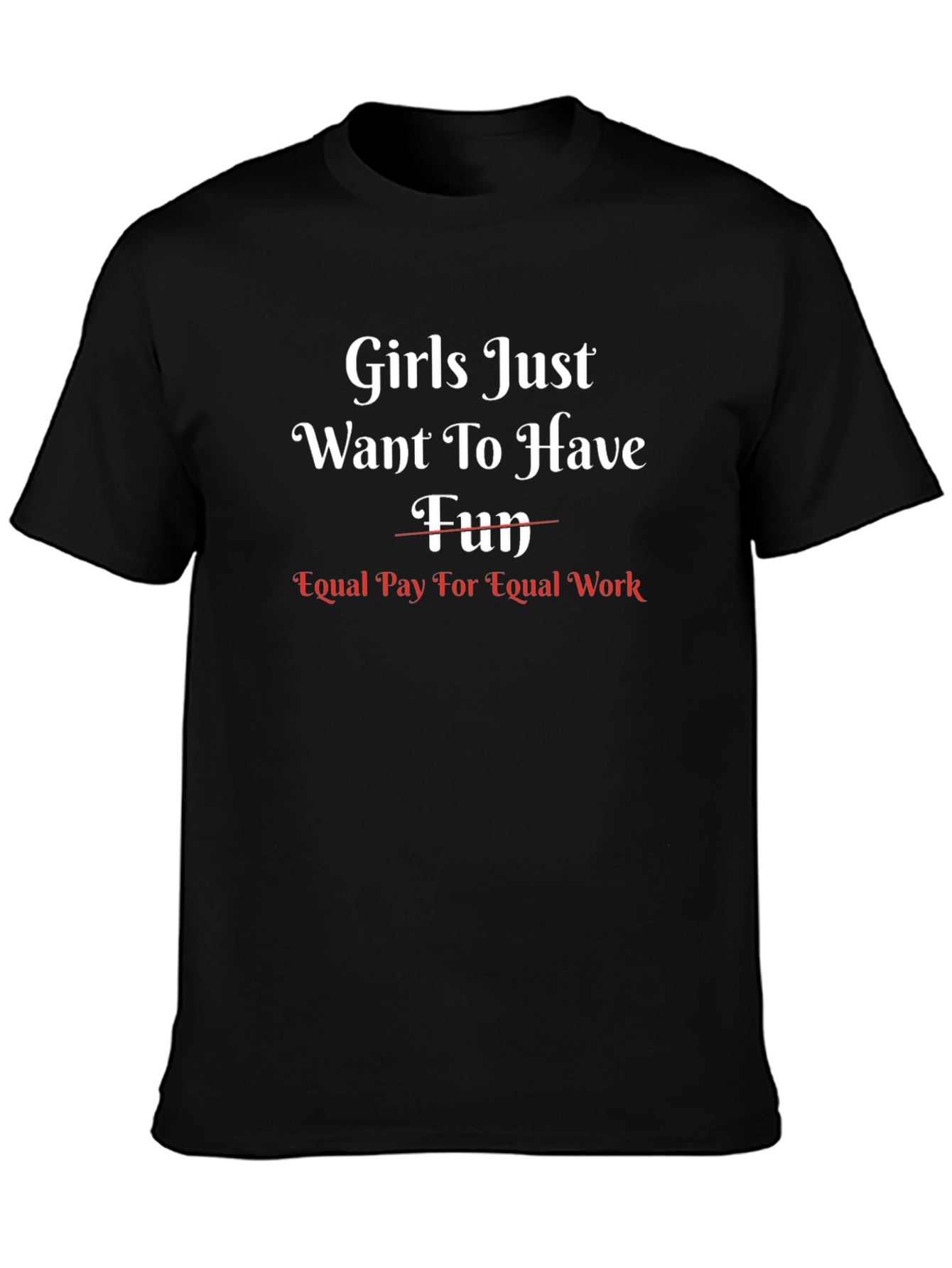 Black Feminist Statement T-Shirt Equal Pay For Equal Work view 3
