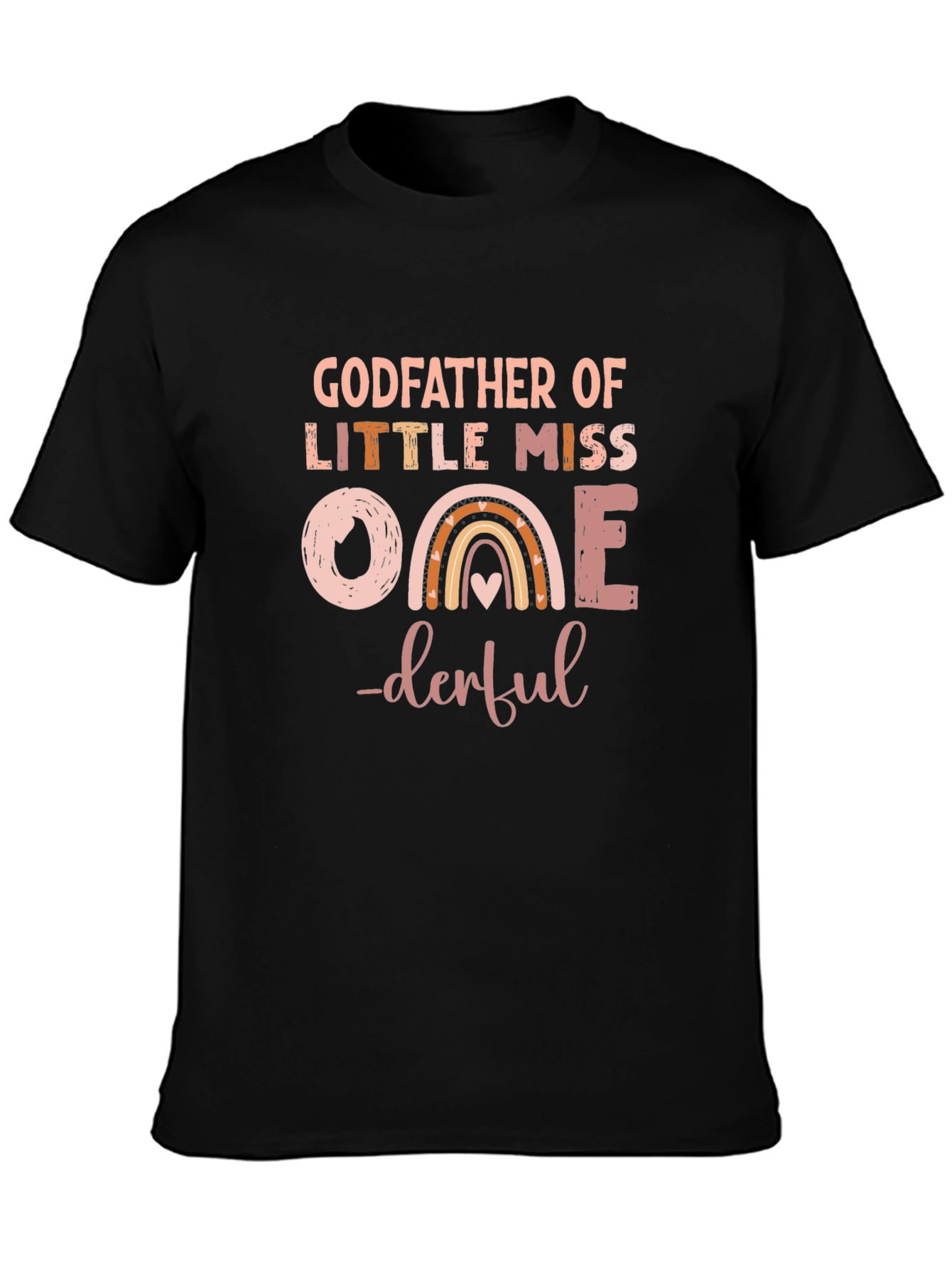 Black Godfather of Little Miss One-derful T-Shirt view 3