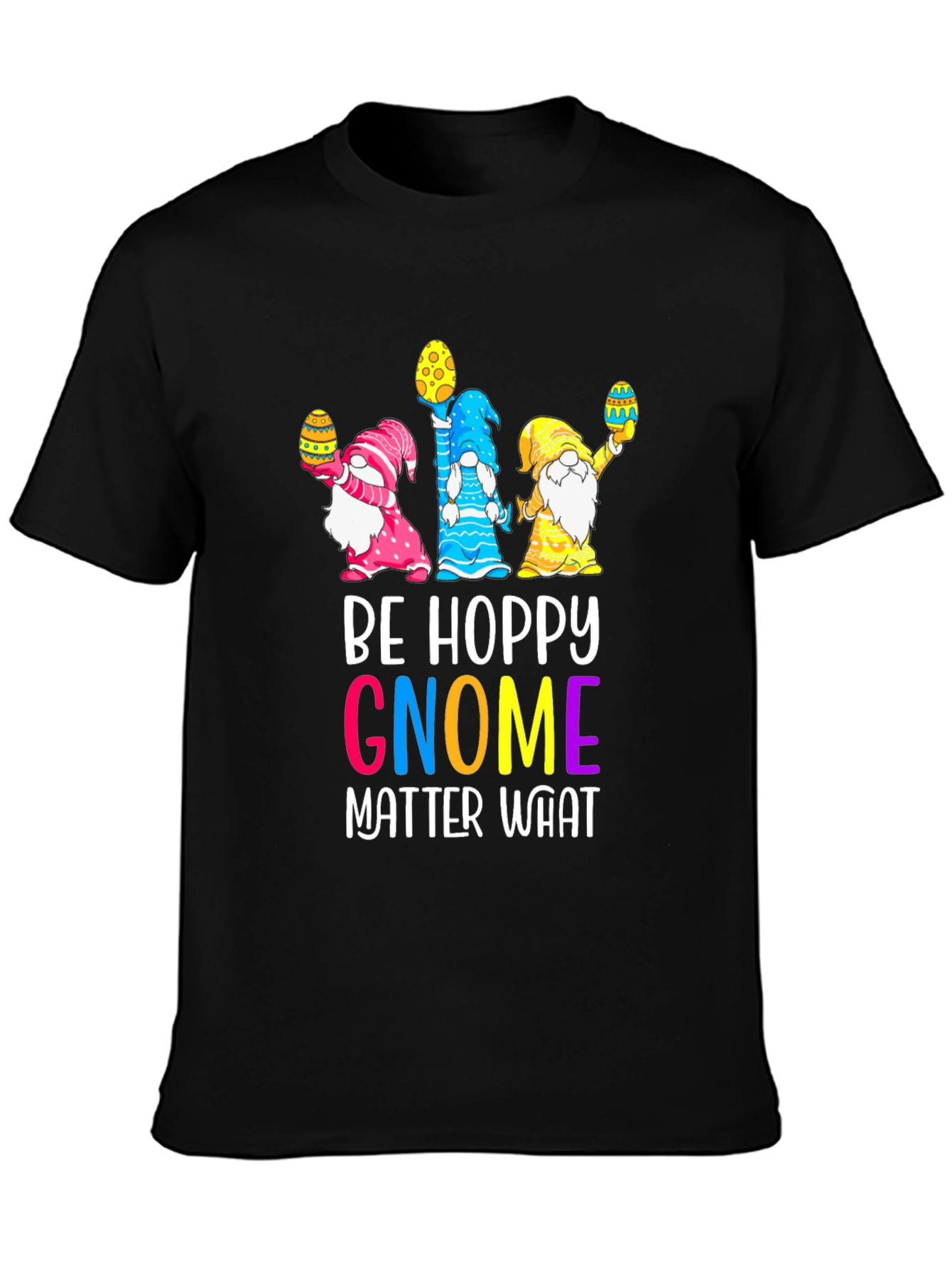 Black Be Hoppy Gnome T-Shirt view 3