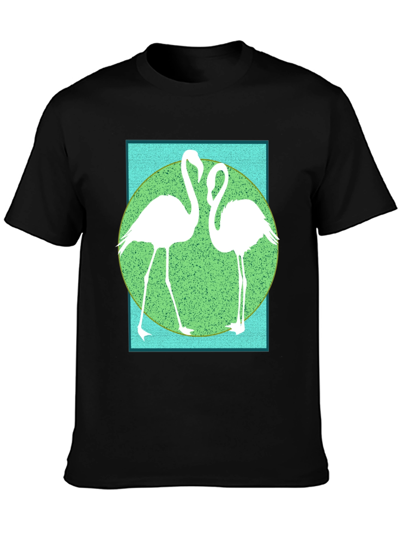 Black Flamingo Graphic Tee - Cool Bird Design view 3