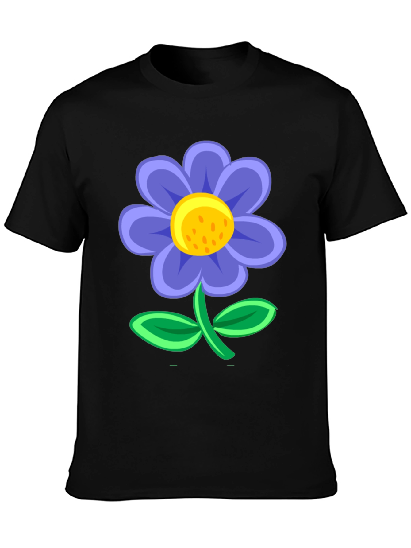 Black Floral T-Shirt - Fun & Casual Style view 3