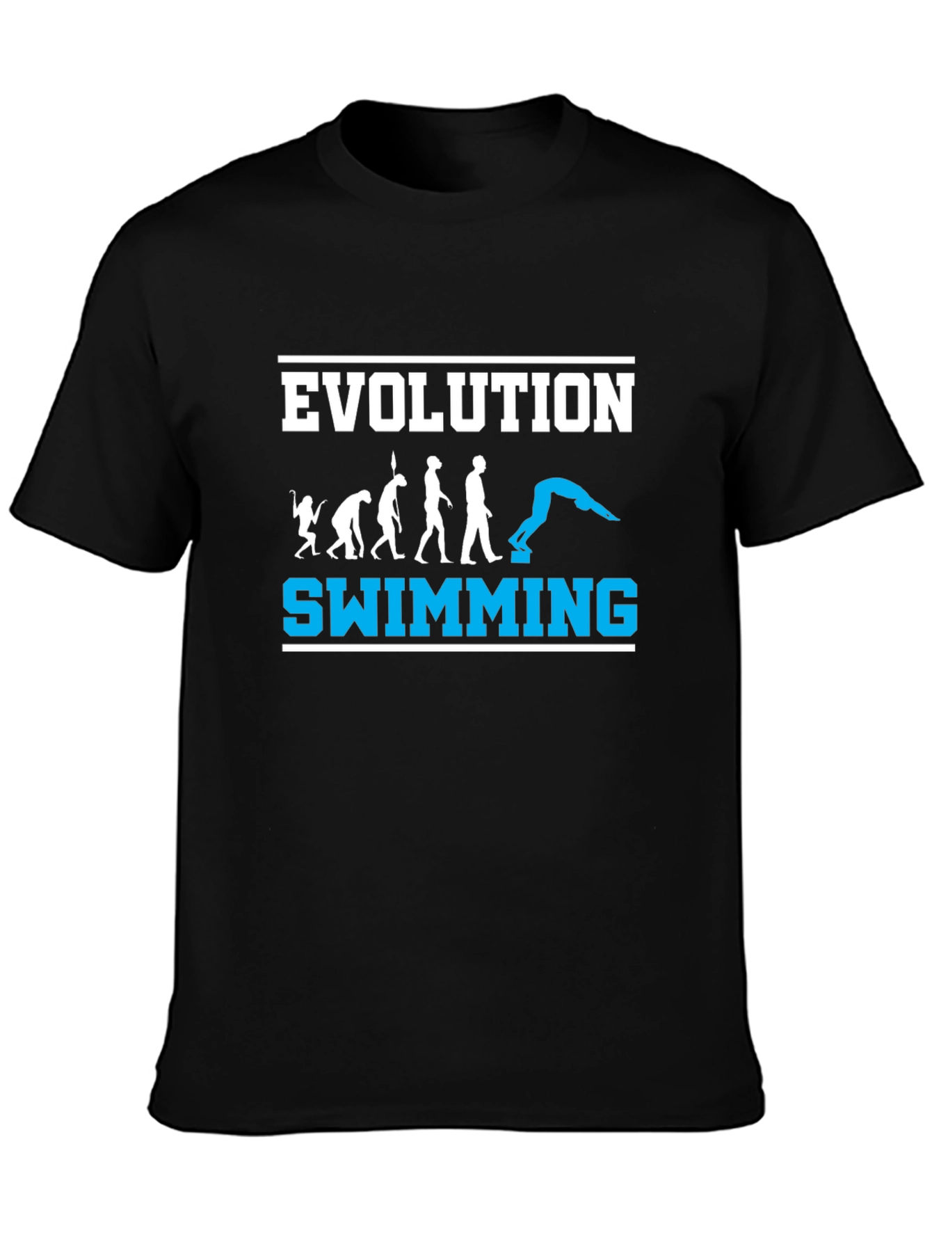 Black Evolution Swimming T-Shirt - Black view 3