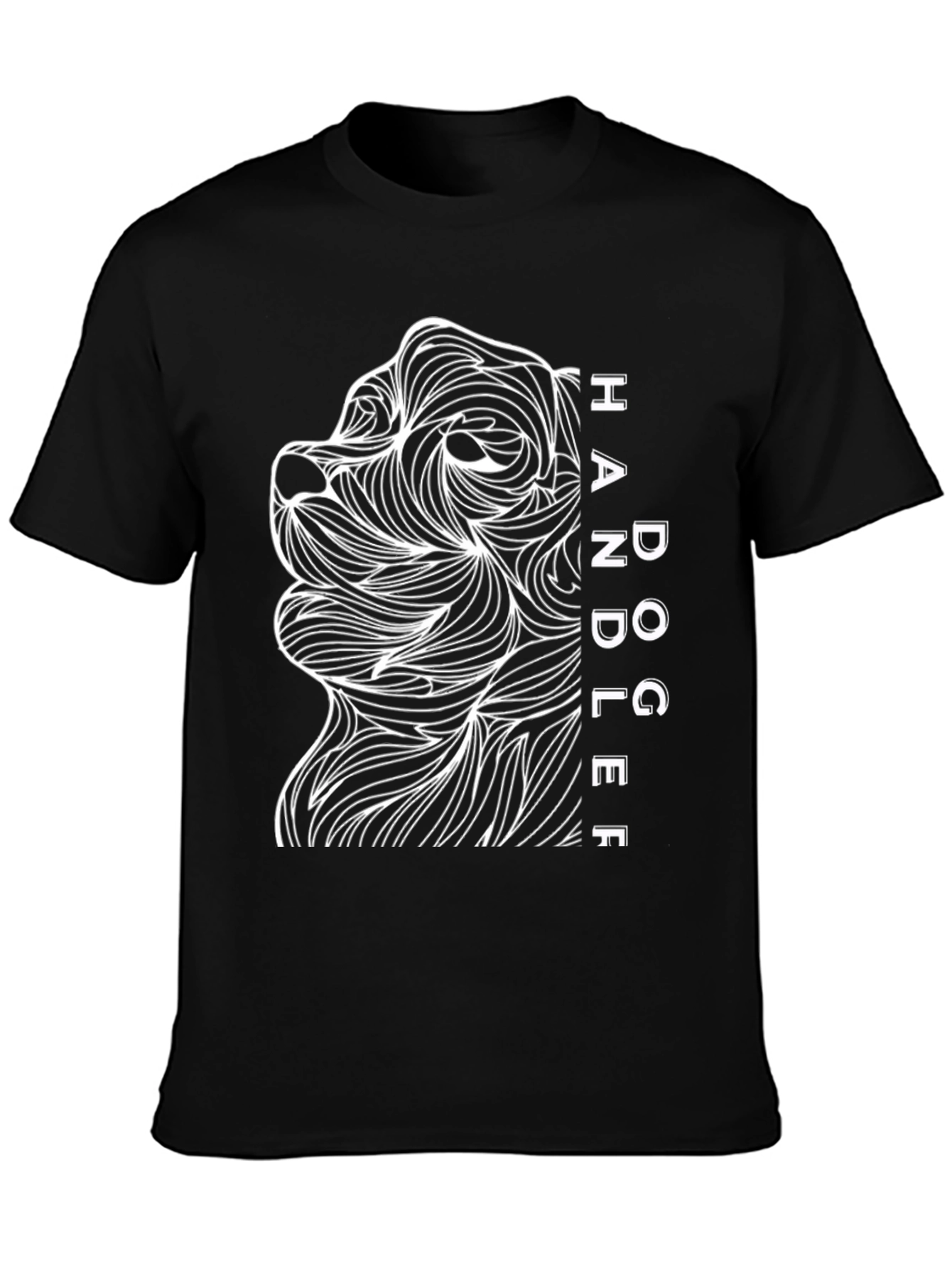 Black Dog Handler Graphic T-Shirt - Black view 3