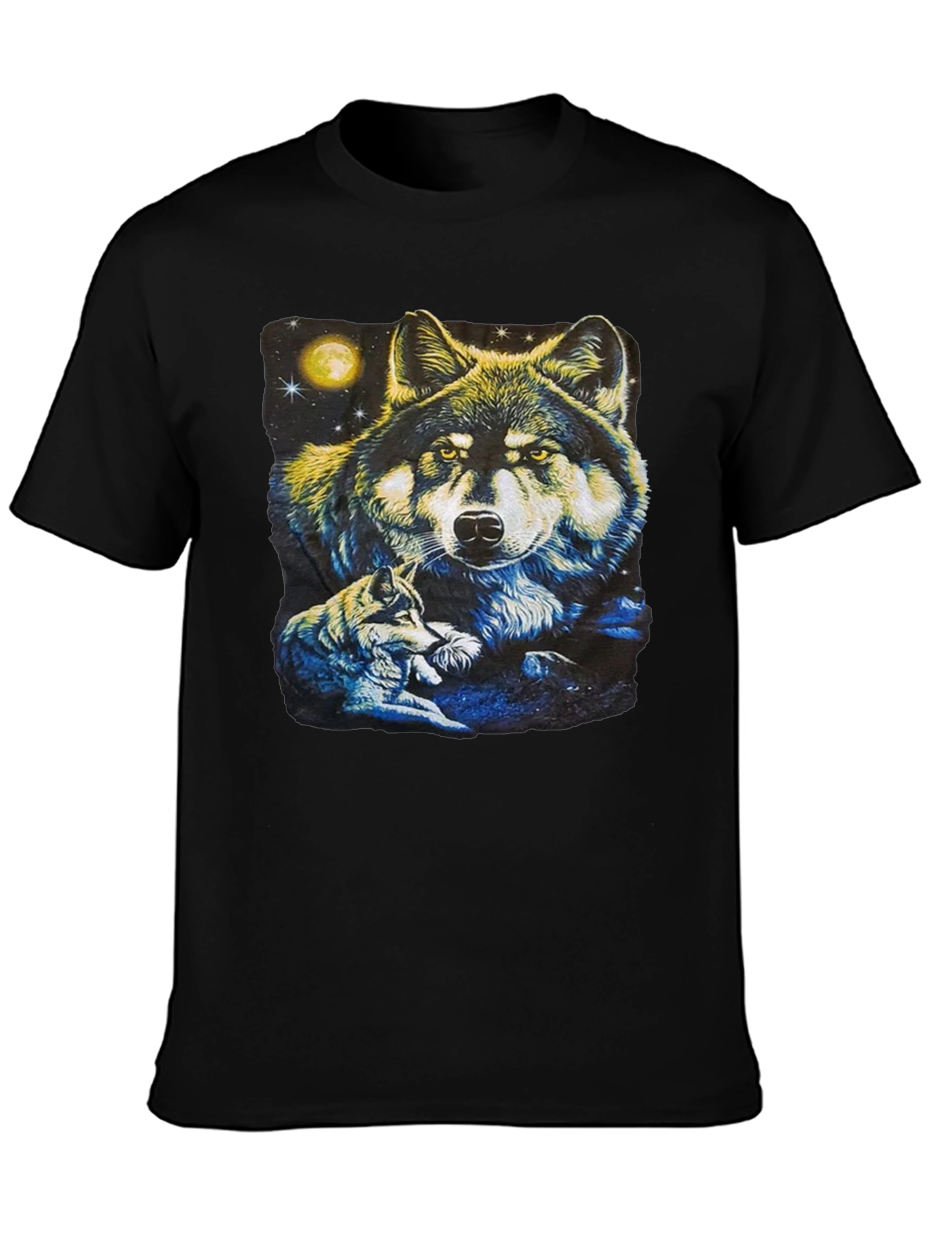 Black Wolf Pack Graphic T-Shirt - Black view 3
