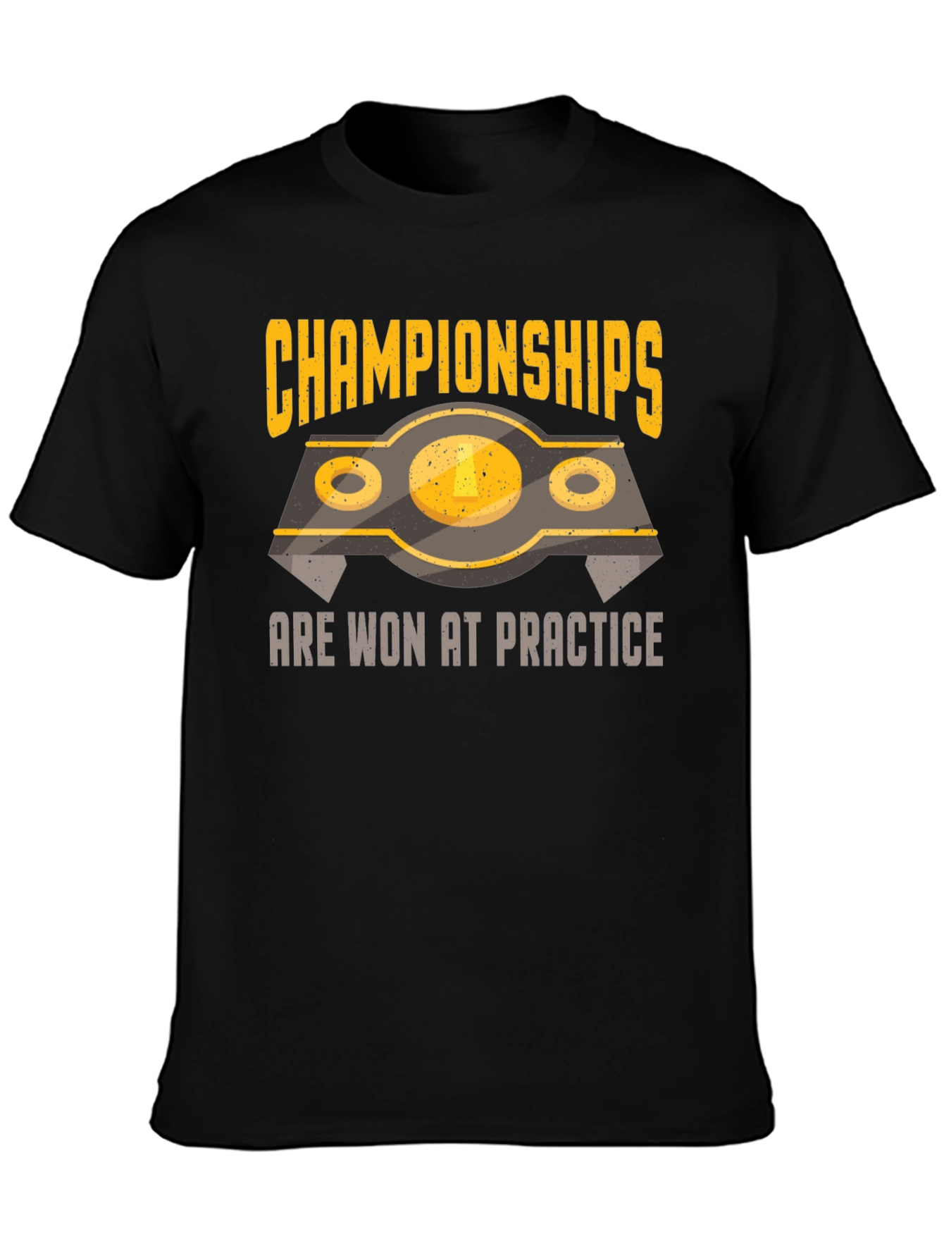 Black Championships Won At Practice Graphic Tee view 3